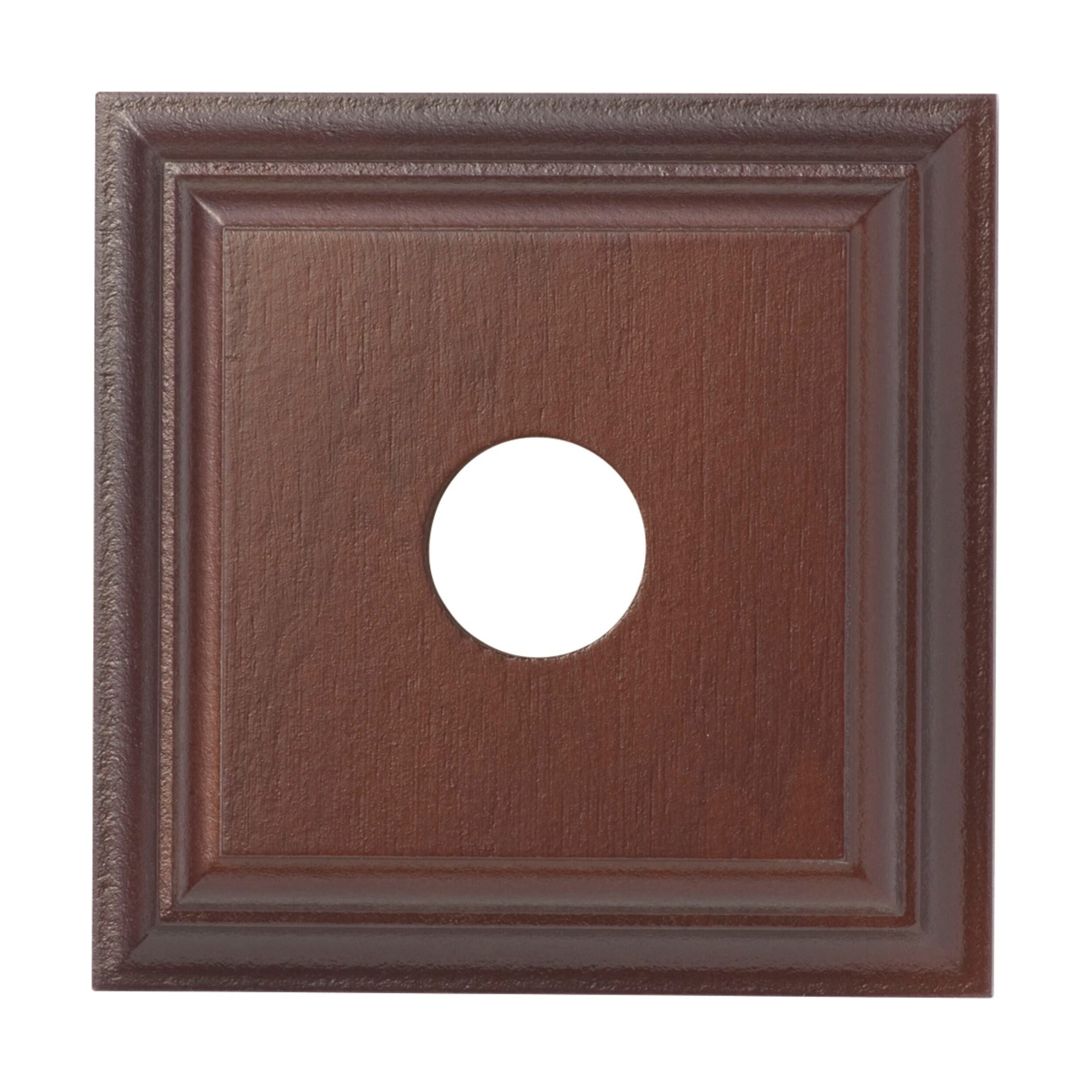 5411 Classic Single Cedar Switch Socket Block - 90x90mm (HxW) - Durable Electrical Outlet for Home, Office & Workshop Use