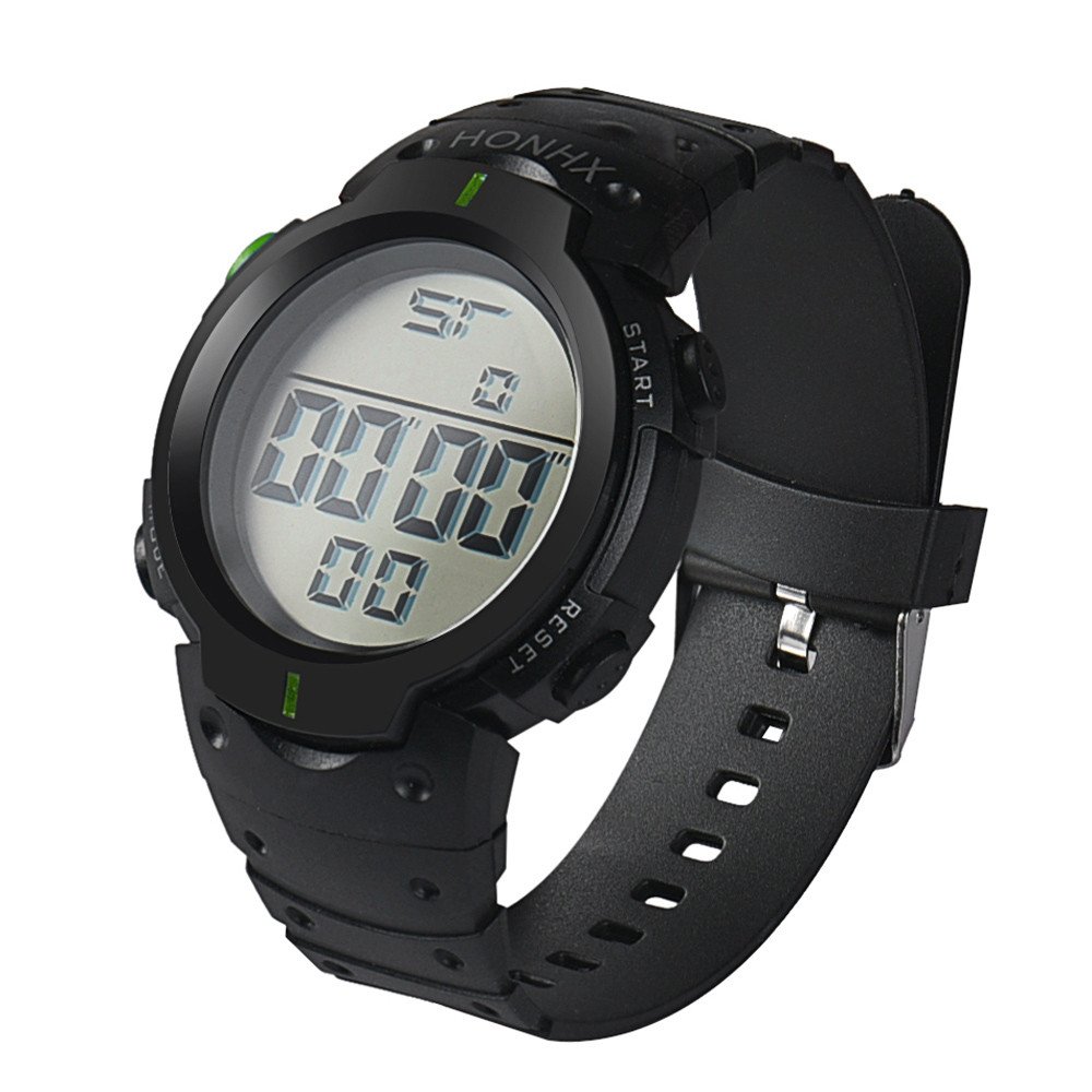 Waterproof Digital Sports Watch for Men & Women - LCD Stopwatch with Date Display, Durable Rubber Strap - Perfect for Running, Swimming & Outdoor Activities