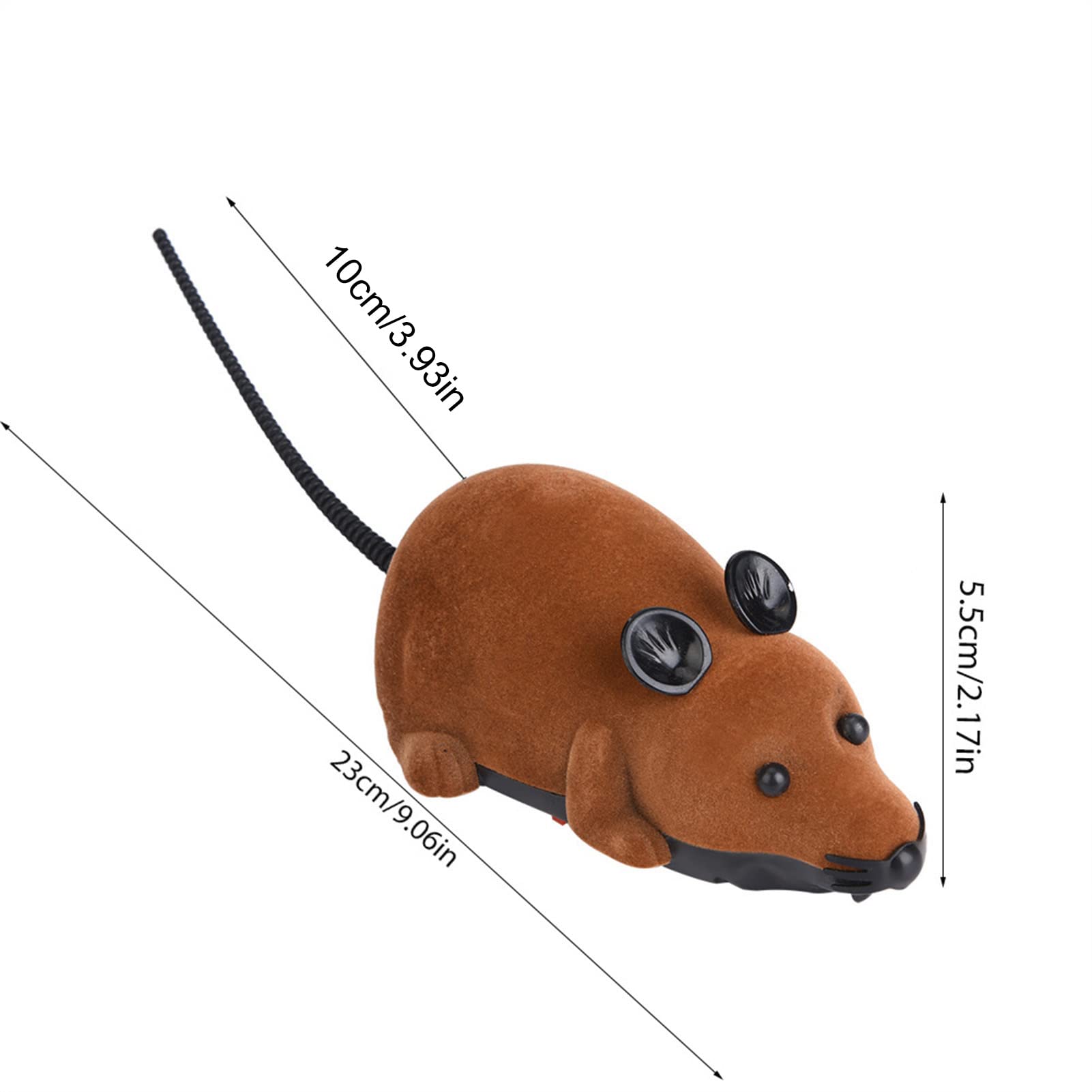 Interactive Cat Toy Mouse - Electric Wireless Remote Control Kitten Chaser Toy with Realistic Movements - Fun & Engaging Play for Indoor Cats (Brown) | Perfect for Exercise, Stimulation & Bonding with Your Feline Friend