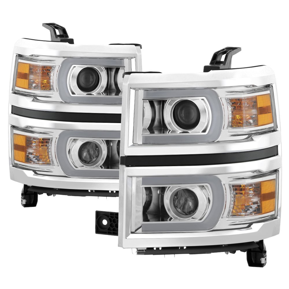 2014-2015 Chevy Silverado 1500 LED Projector Headlights - Aftermarket Replacement for Halogen Models | Upgrade Your Truck Lighting for Night Driving & Off-Road Adventures