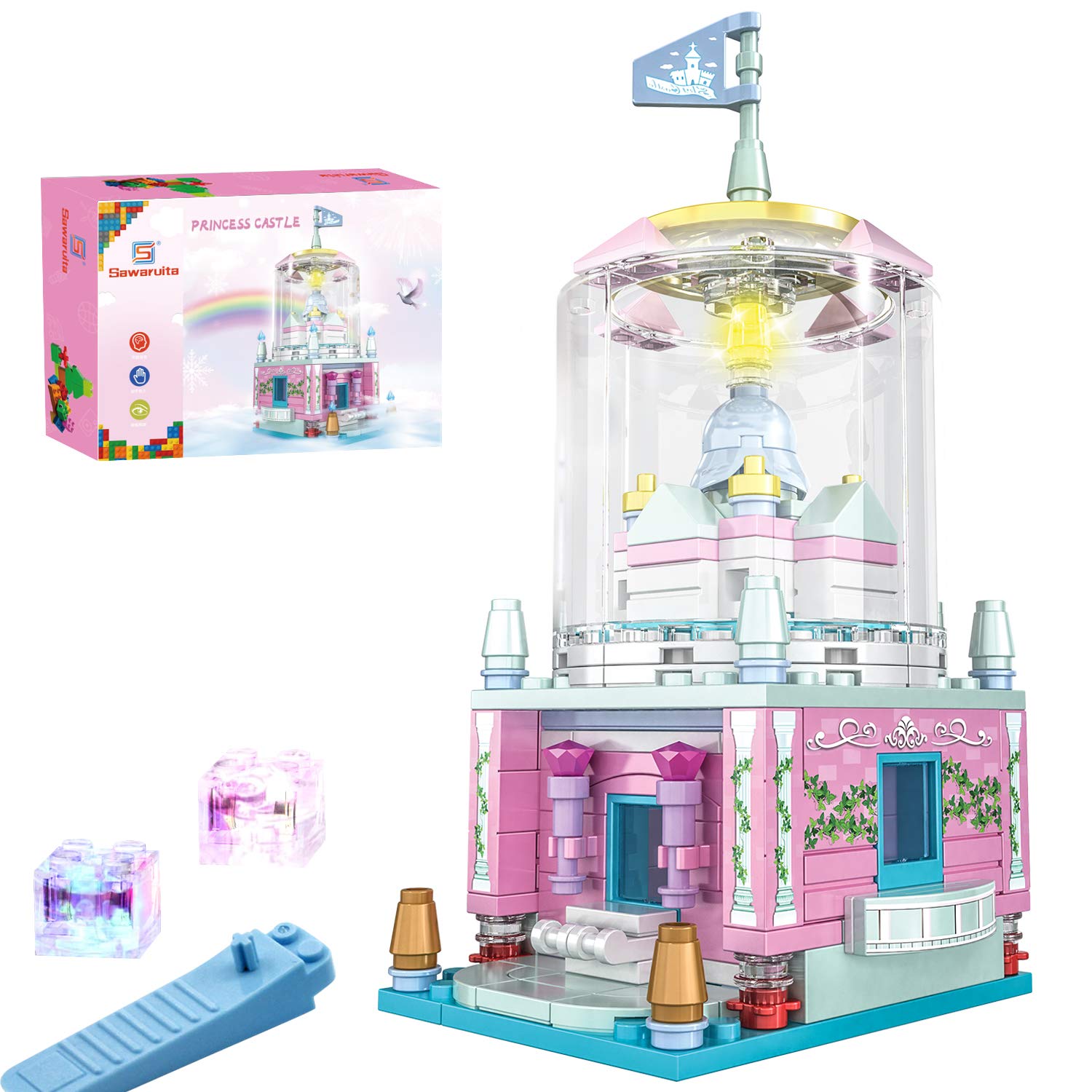 Princess Castle Building Toys for Girls Ages 6-12 | STEM Construction Set with Pink Palace Design | Educational Birthday Gift for 6-12 Year Old Girls | Perfect for Creative Play, STEM Learning & Pretend Royal Adventures