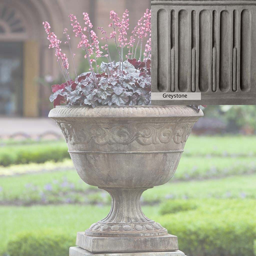 Campania International Smithsonian Foliated Scroll Urn - Classic Garden Planter for Outdoor Decor, Patio, and Landscaping | Elegant Floral Display for Home & Garden