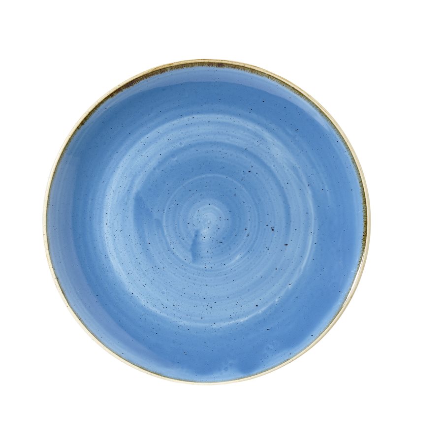 Churchill Stonecast 84.5 Oz Coupe Bowl Set of 6 - Durable Cornflower Blue Stoneware Serving Bowls for Soup, Salad, Pasta & Dessert - Perfect for Restaurants, Catering & Home Entertaining