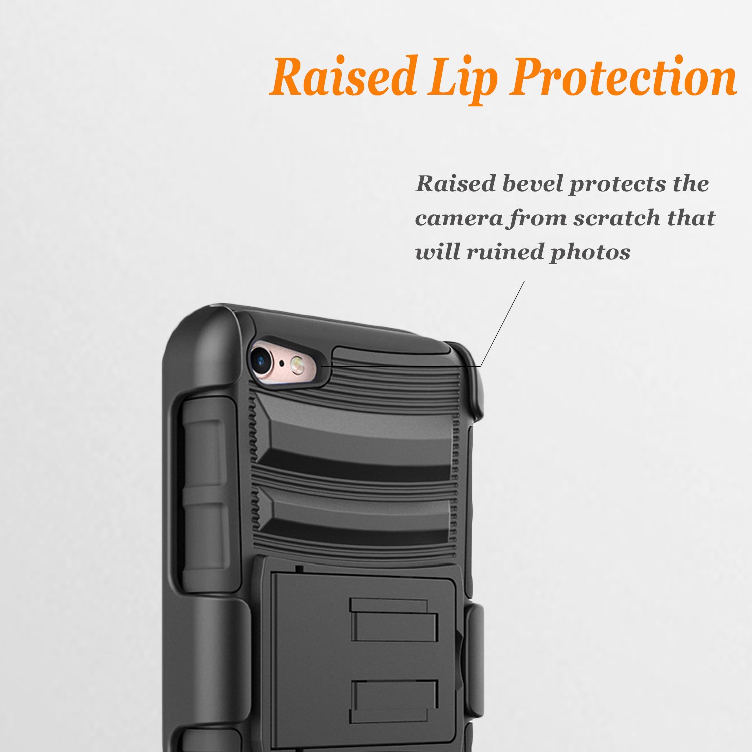 Premium iPhone 6/6S Case with Kickstand, HD Screen Protector & Belt Clip Holster - Includes Free Stylus Pen (Black) | Perfect for Work, Travel & Everyday Protection