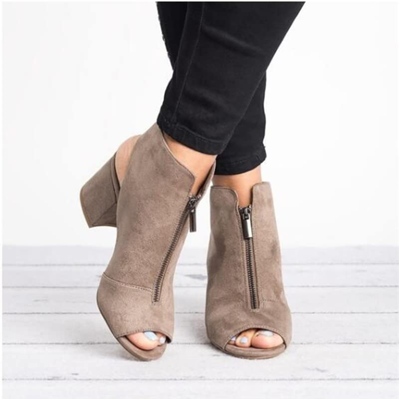 Women's Dressy Comfortable Summer Sandals - Open Toe Ankle Strap High Chunky Heel Strappy Sandals for Weddings, Parties & Beach Vacations