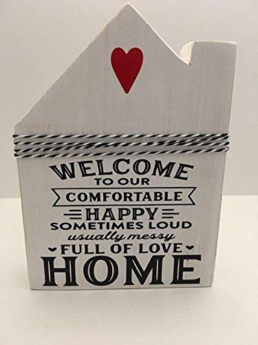 Handcrafted Wooden House Block - Rustic Home Decor for Shelf Display, Farmhouse Style Centerpiece, Wedding & Party Decoration