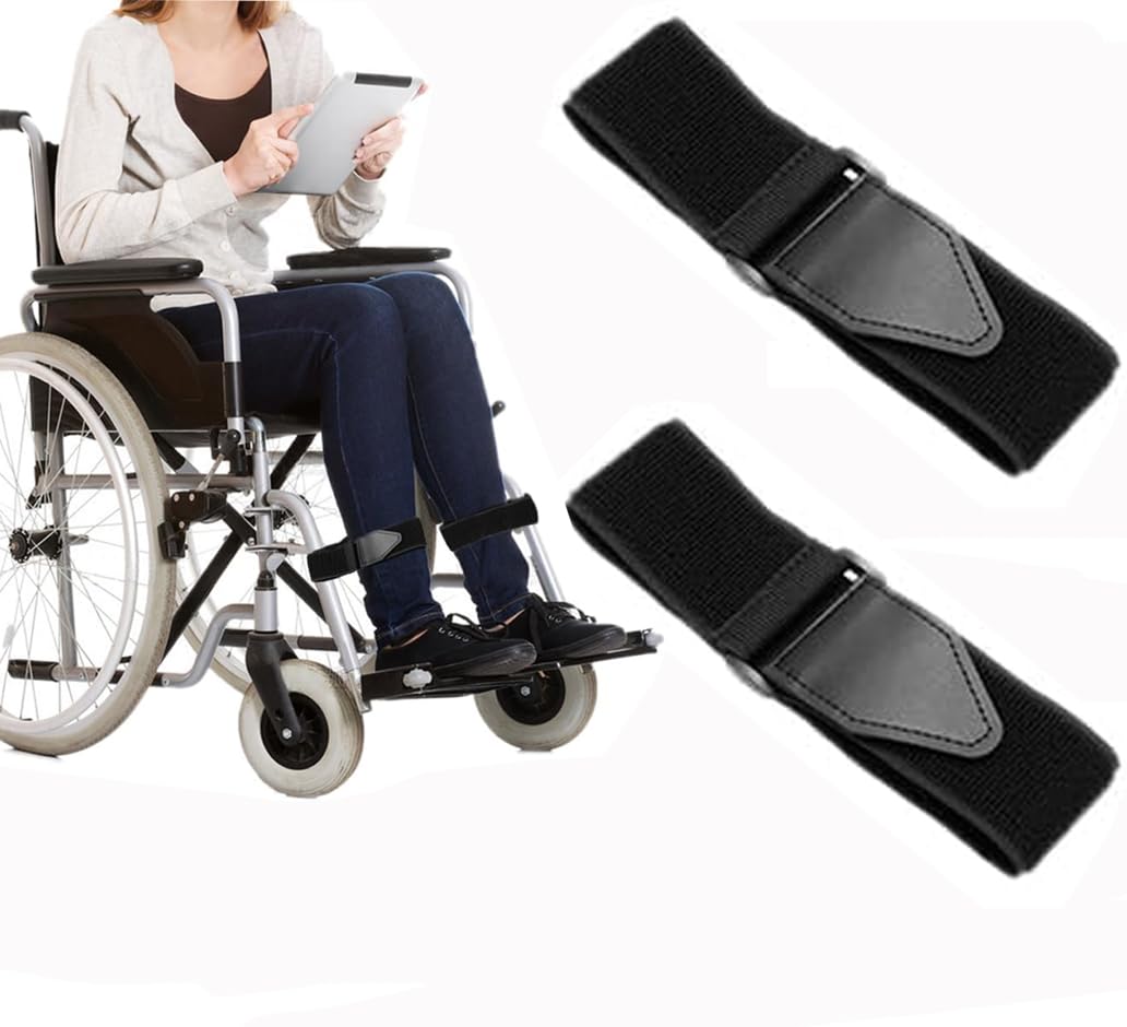 Wheelchair Footrest & Leg Support Harness - Anti-Slip Stability for Elderly, Dementia & Parkinson's Patients - Ideal for Home Care, Hospitals & Mobility Assistance