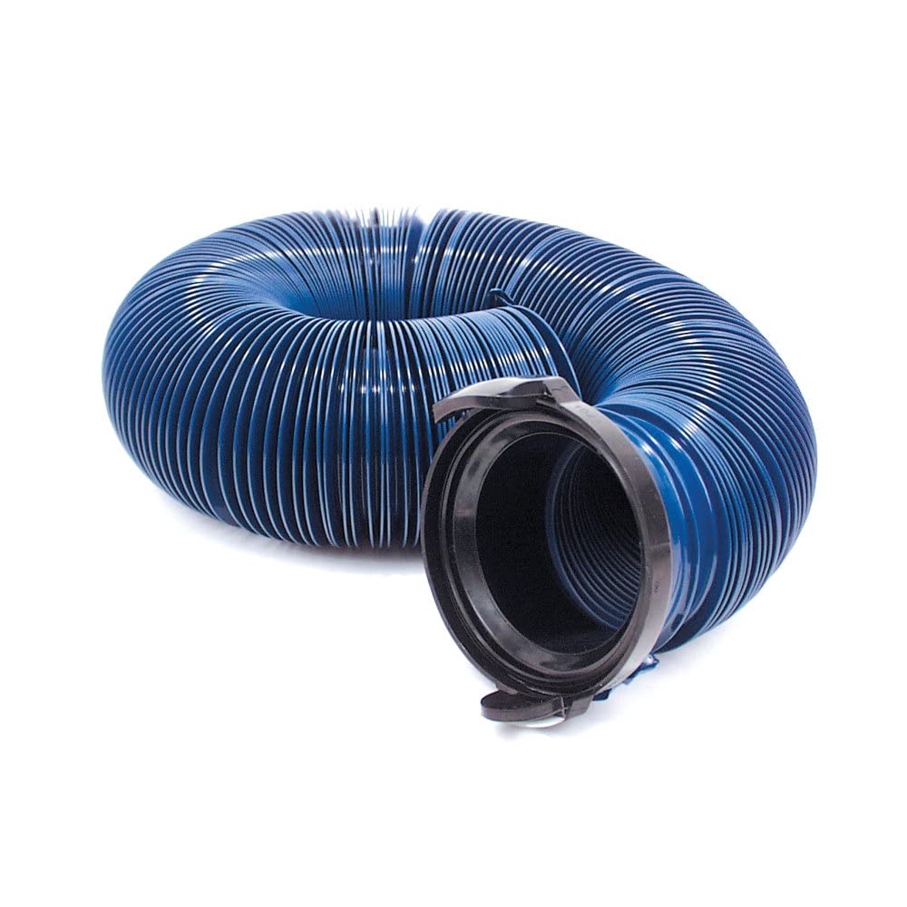 Valterra 10' Quick Drain RV Hose with Adapter - for Easy RV Waste Water Drainage