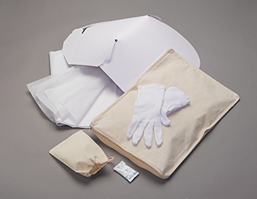 Foster-Stephens Large Gold Wedding Dress Preservation Kit | Elegant Wedding Gown Storage Box with Acid-Free Materials | Perfect for Protecting Quilts, Dresses & Family Heirlooms | Ideal for Bridal Closet Organization & Long-Term Garment Preservation | Gold, Large Size
