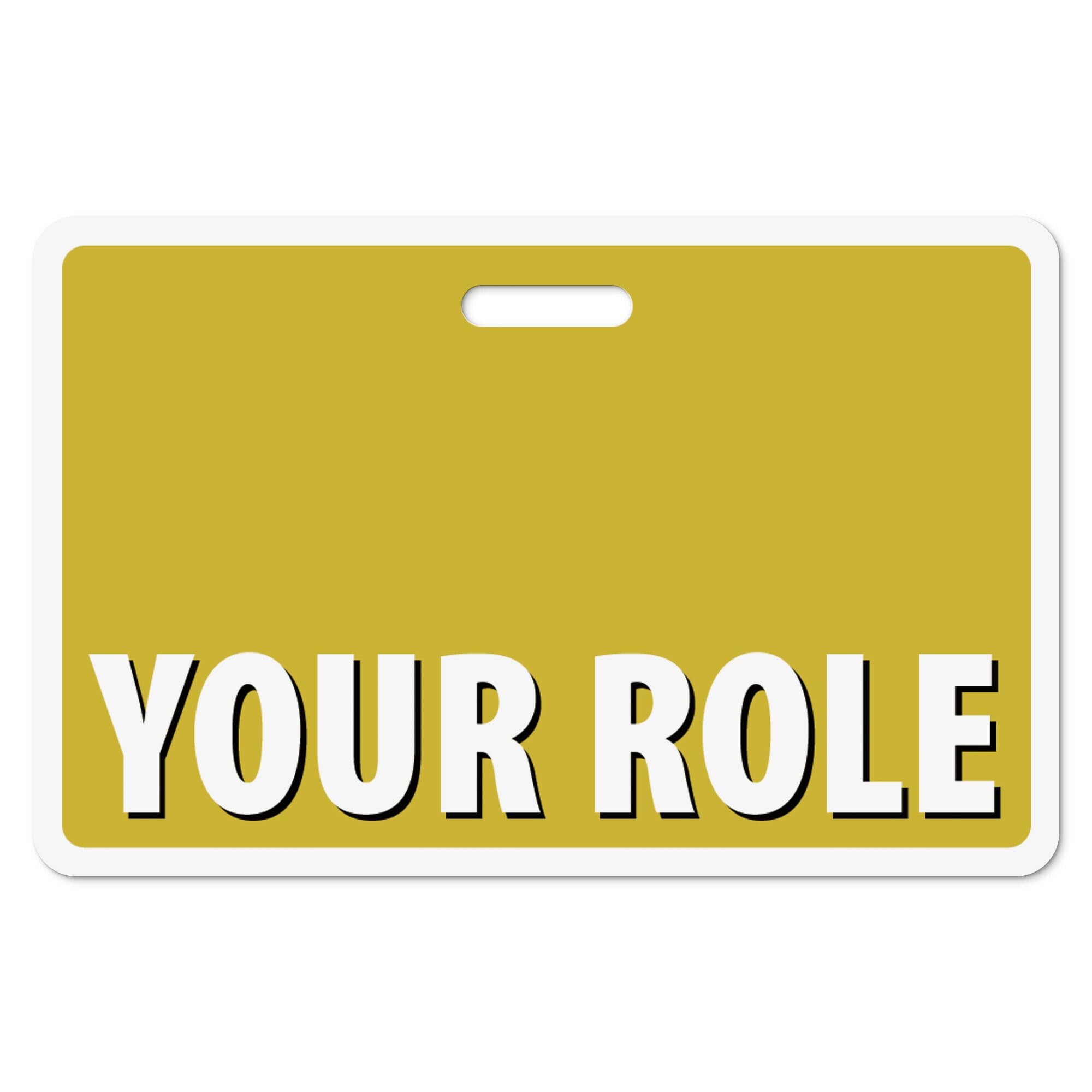 100 Pcs Bulk Custom Yellow Horizontal Badge Buddies ID Backer Cards - Double Sided Printing with Border - Durable Water Resistant Badge Holders for Nurses, Doctors & Healthcare Professionals - Perfect for Hospital ID Cards, Security Badges & Workplace Identification