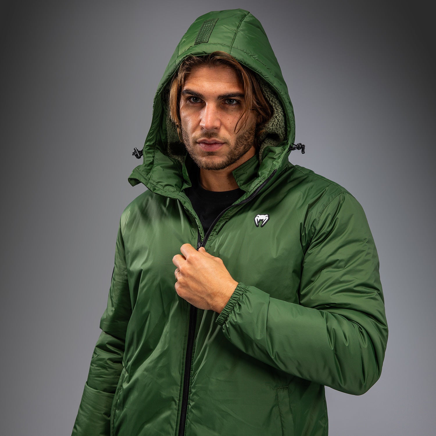 Venum Urban Guard Parka Jacket - Waterproof Winter Coat for Men, Forest Green Outdoor Hooded Jacket for Hiking, Camping & Cold Weather Protection