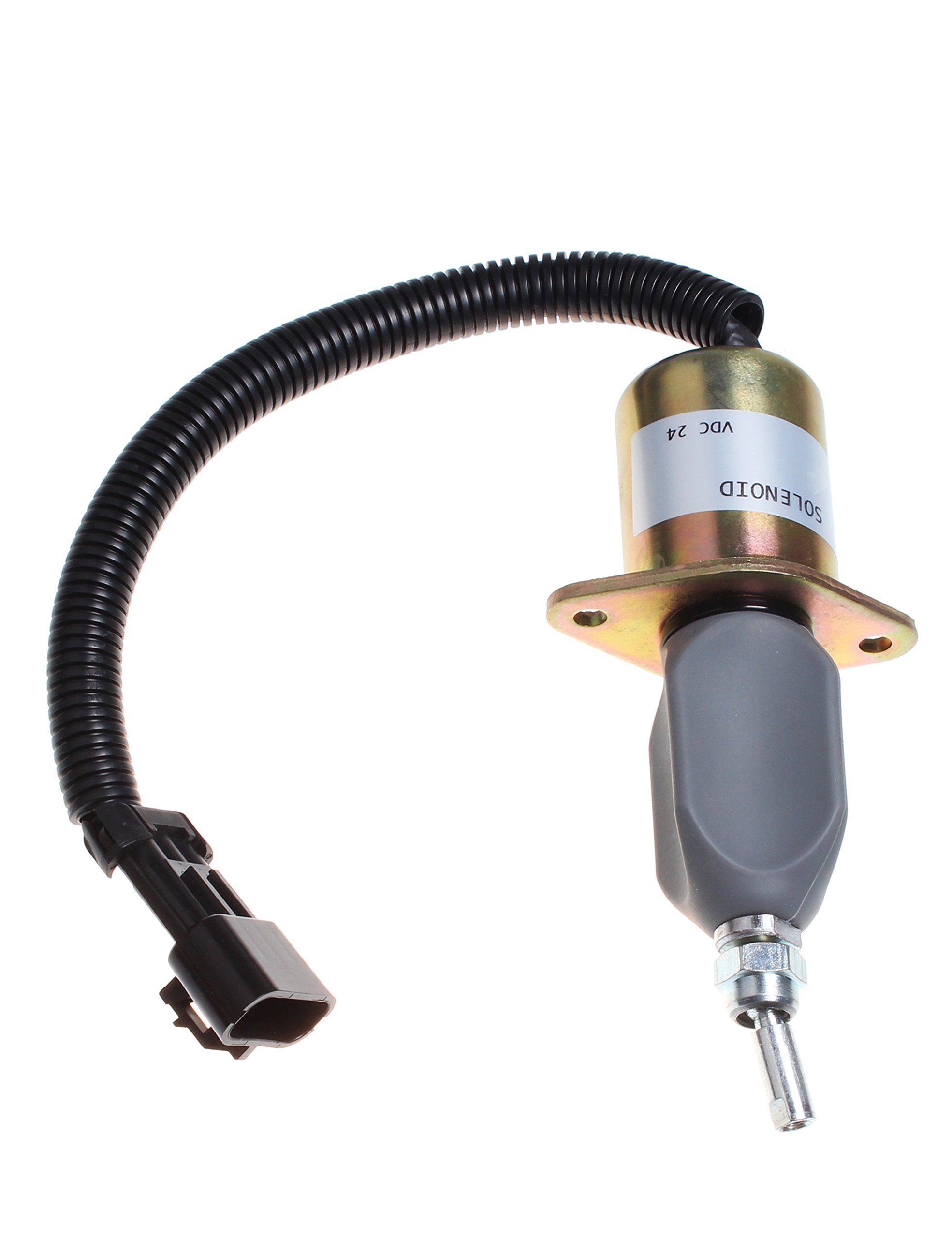 FridayParts 24V Fuel Shutoff Solenoid Valve 99453479 Compatible with New Holland FL175 FD175 FR160.2 Tractor - Perfect for Engine Fuel System Repair & Maintenance