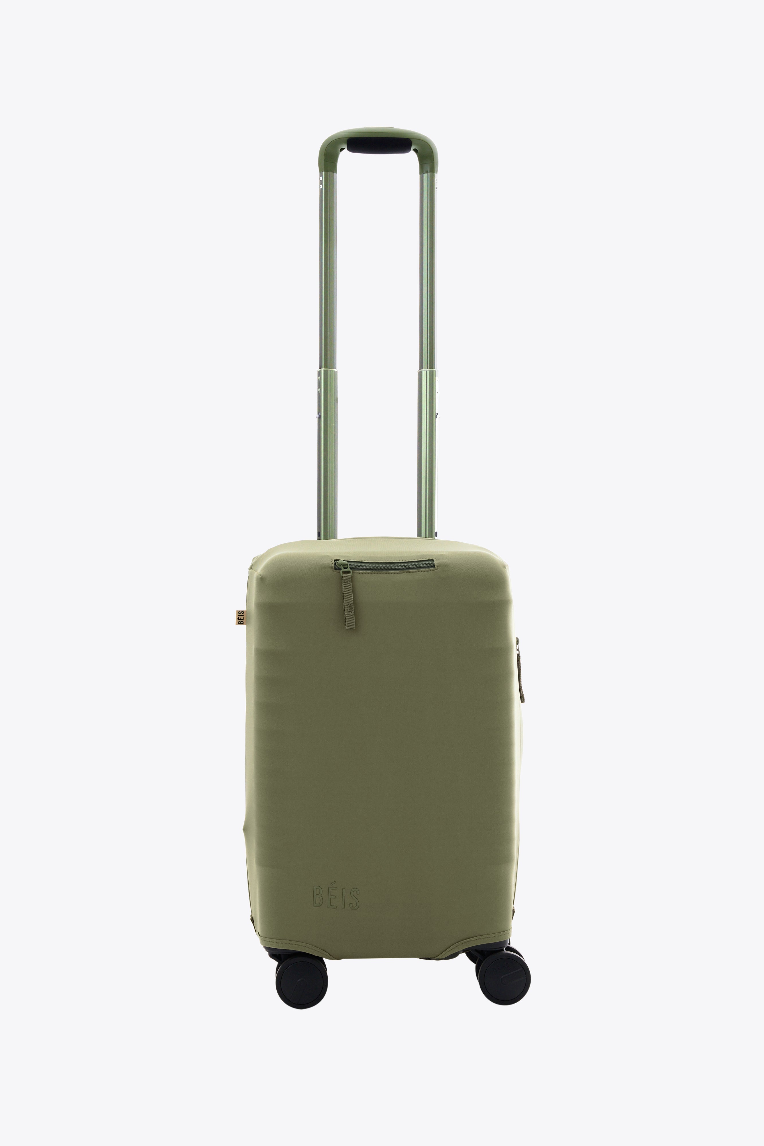 Olive Small Carry-On Luggage Cover - Waterproof & Durable Travel Suitcase Protector for Airplane, Train & Business Trips