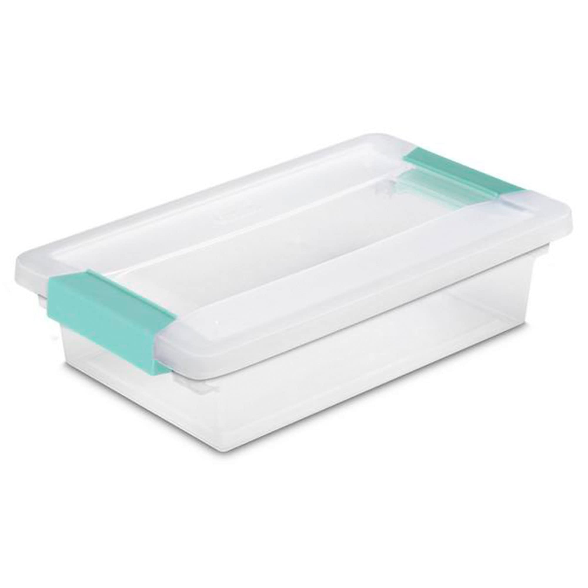 Sterilite 12-Pack Large & 6-Pack Small Plastic Storage Bins with Clip-On Lids - Organize Closet, Pantry, Office & Kids' Toys - Stackable Clear Containers for Home Organization