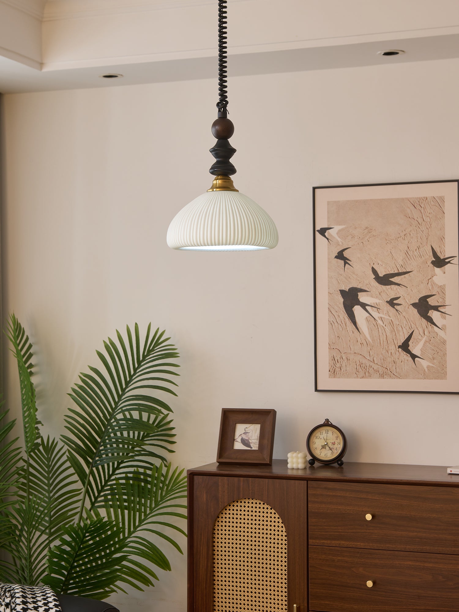 Halcyon Arch Pendant Light - Modern Glass Ceiling Lighting Fixture for Dining Room, Kitchen Island & Bedroom Decor