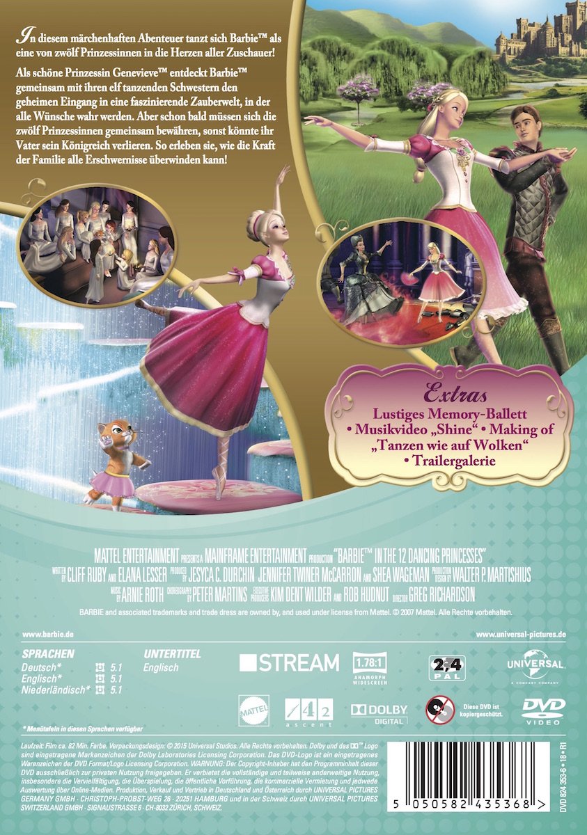 Barbie in: The 12 Dancing Princesses - Perfect for Kids' Playtime, Birthday Gifts & Disney Princess Collections