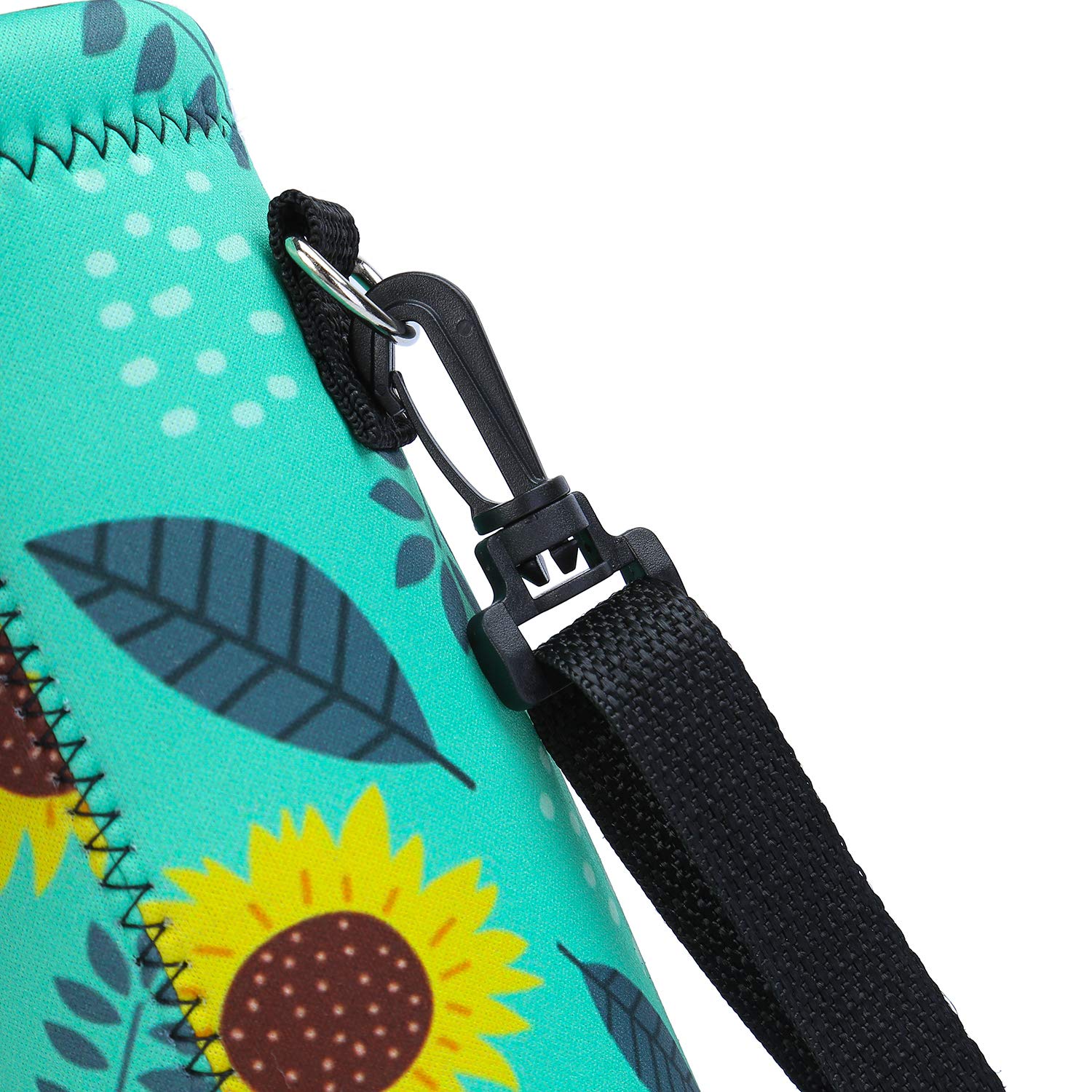 Amary 500ML Insulated Neoprene Water Bottle Holder with Adjustable Shoulder Strap - Leakproof Thermal Bottle Cover for Stainless Steel, Glass & Plastic Bottles (16.9oz) - Perfect for Hiking, Gym, Travel & Outdoor Activities (Sunflower Yellow)