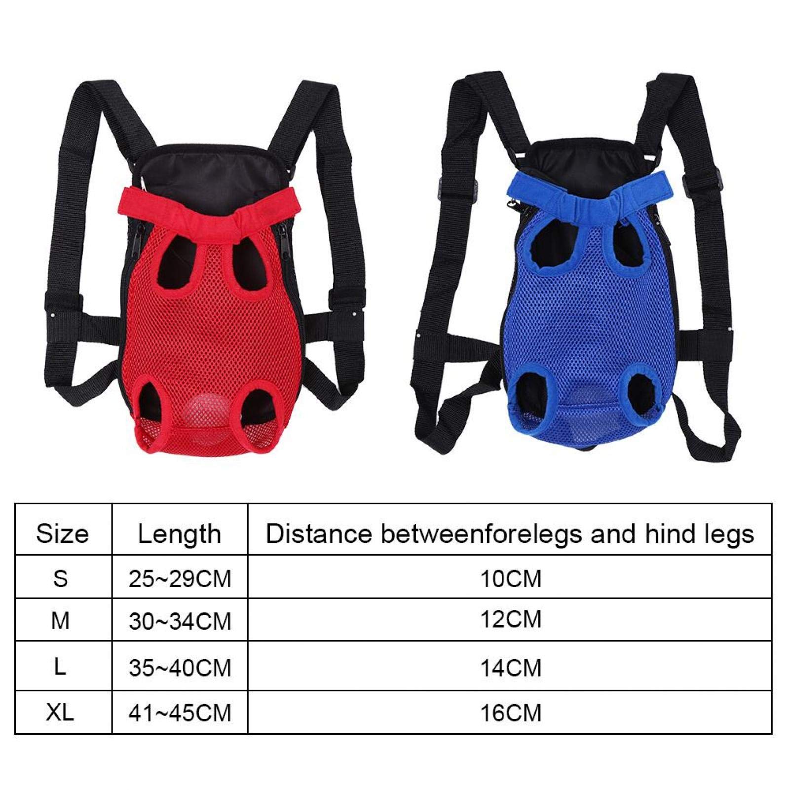 Stylish Pet Carrier Backpack for Dogs & Cats - 8 Fashionable Designs with 5 Ventilation Holes, Front Chest Sling & Mesh Tote Bag (Red, Small) - Perfect for Travel, Hiking & Outdoor Adventures