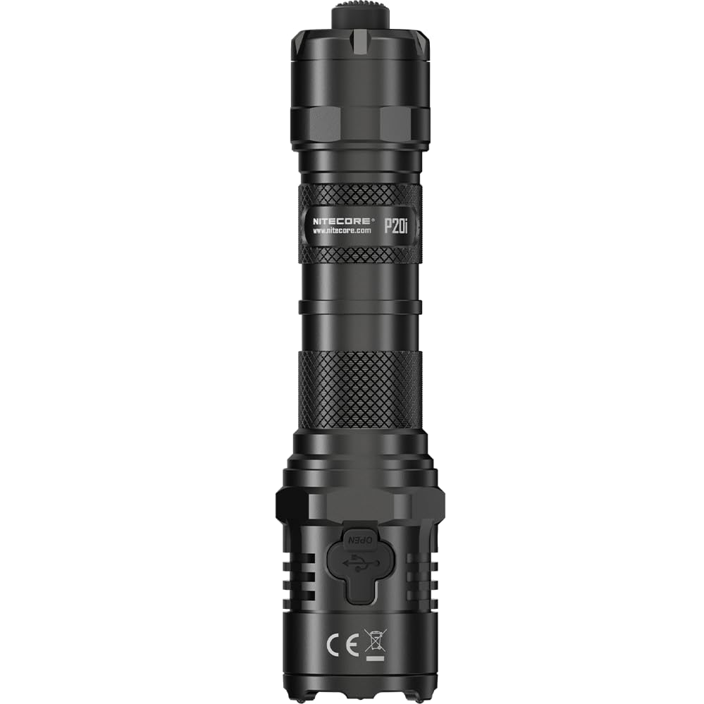 Nitecore P20i UV Tactical Flashlight - 1800 Lumens, USB-C Rechargeable with 2 Batteries & Organizer | UV Light for Security, Camping, Emergency & Outdoor Adventures