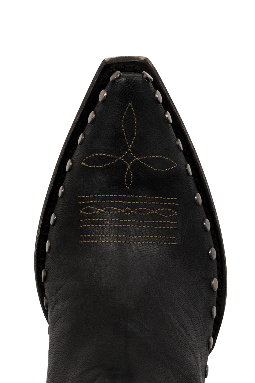 Old Gringo Double D Ranch Women's Apache Boots - Black Leather Cowboy Boots for Western Riding, Country Fashion & Outdoor Events