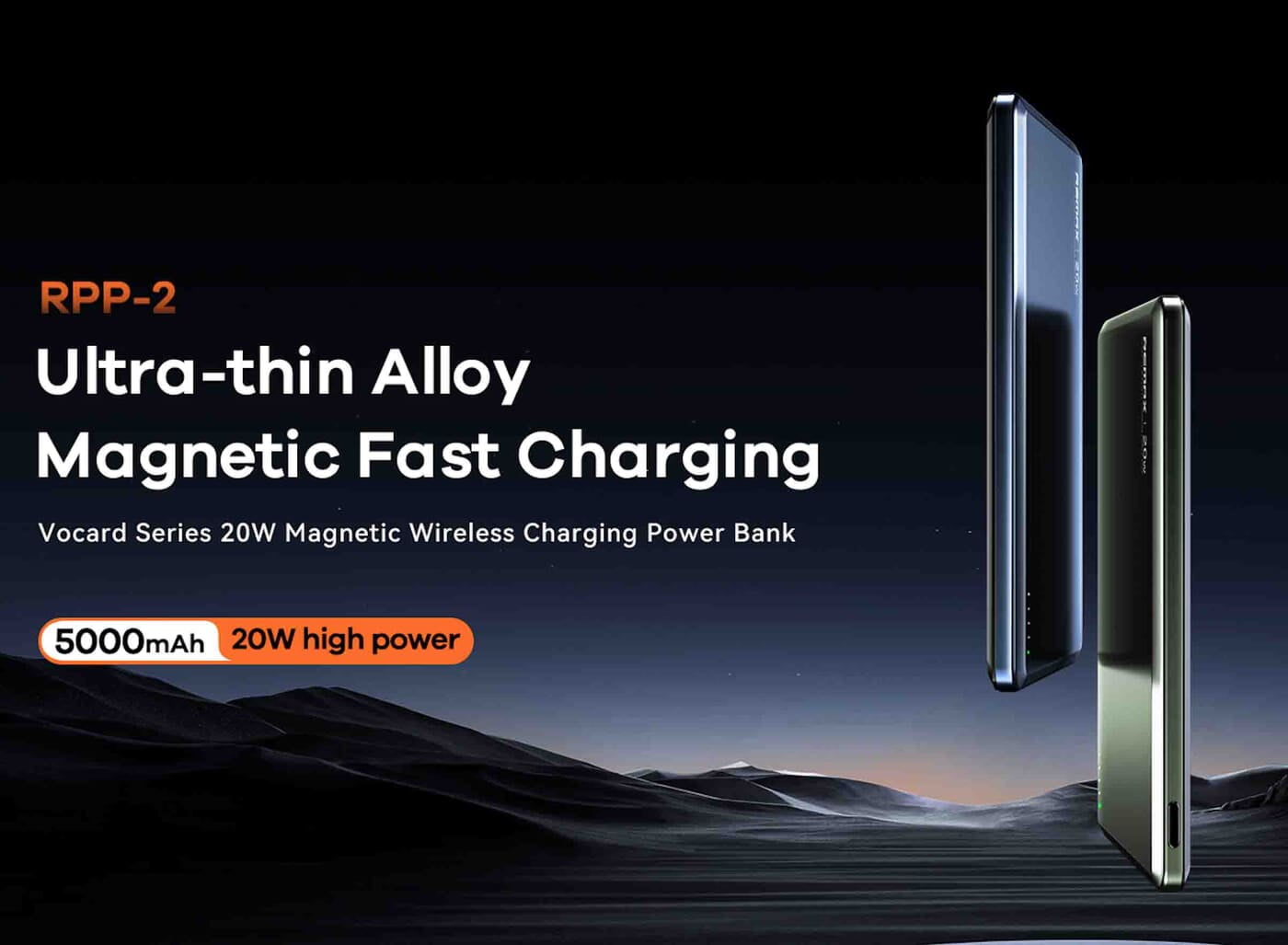 REMAX Vocard Series 20W MagSafe Magnetic Wireless Charging Power Bank 5000mAh - Portable iPhone Charger for Travel, Office & Outdoor Use