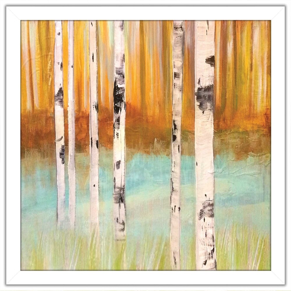 Birch Spring by Susan Jill - Orange Acrylic Wall Art Print - Perfect for Living Room, Bedroom & Office Decor