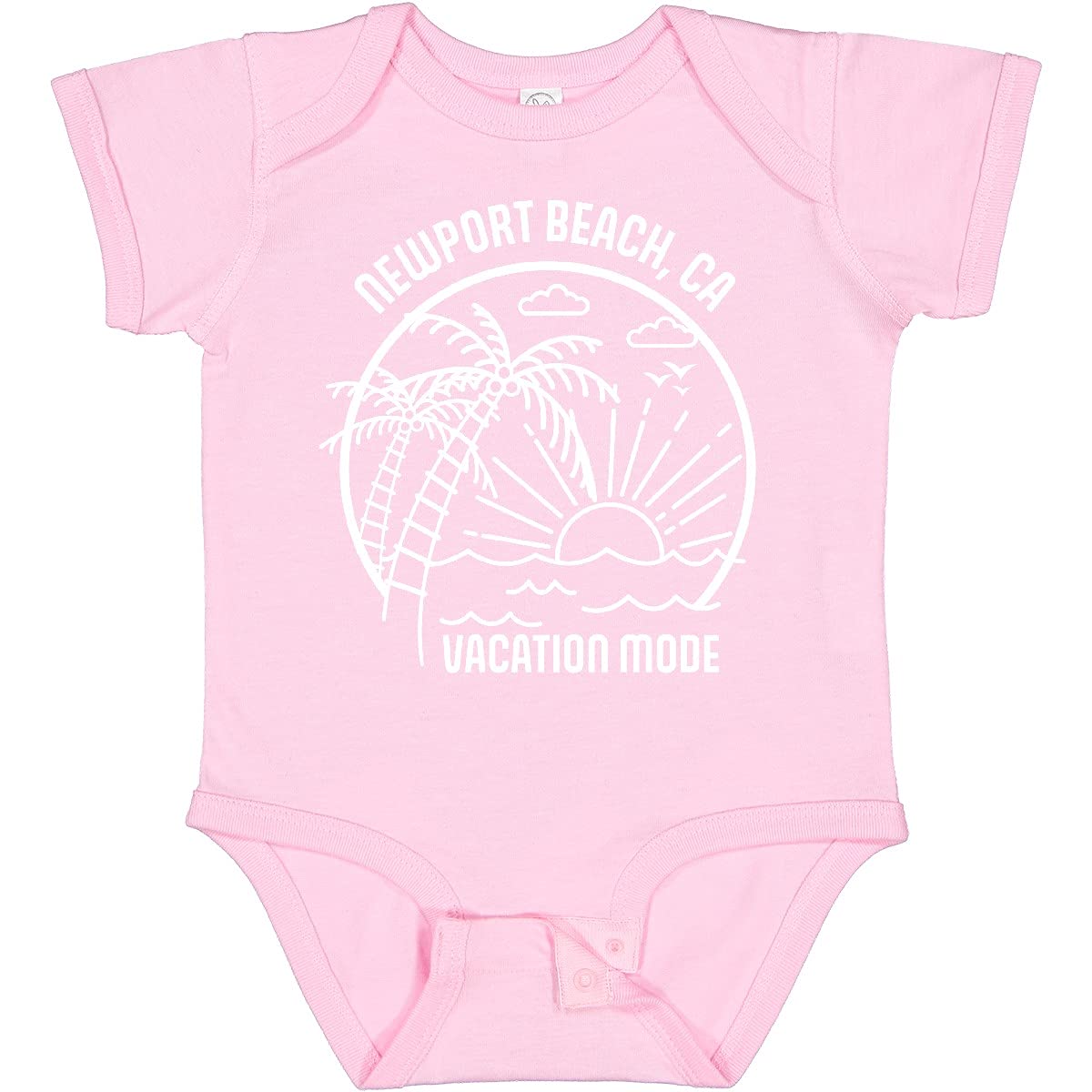 Inktastic Summer Vacation Mode Newport Beach California Baby Bodysuit - Cute Infant Onesie for Beach Trips, Family Vacations & California Travel Souvenirs