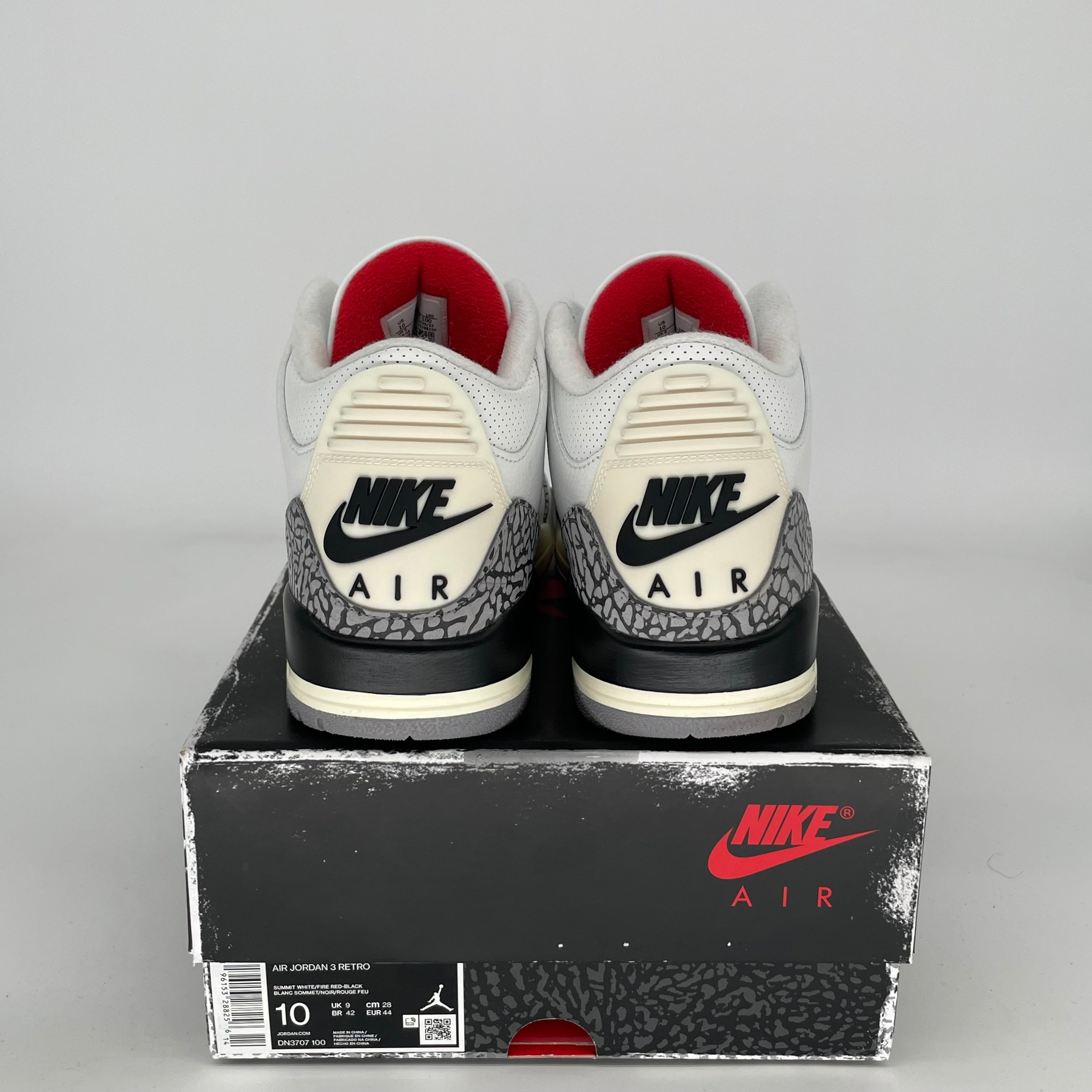 Original Air Jordan 3 White Cement Reimagined Retro Sneakers - Men's Size 10 (DN3707-100) | Authentic Basketball Shoes for Streetwear & Casual Outfits