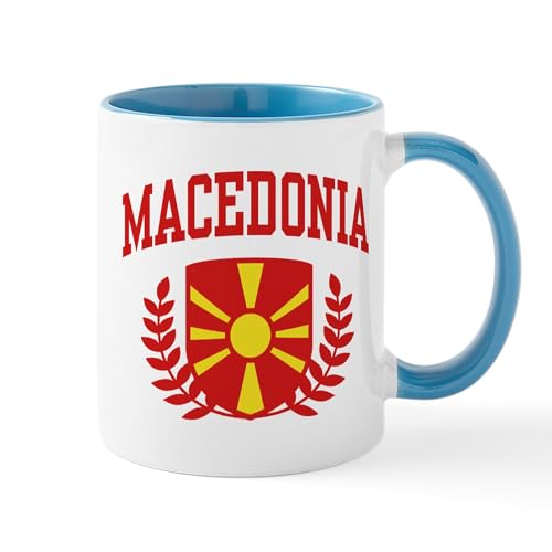 White/Blue Inside - Macedonia Mug