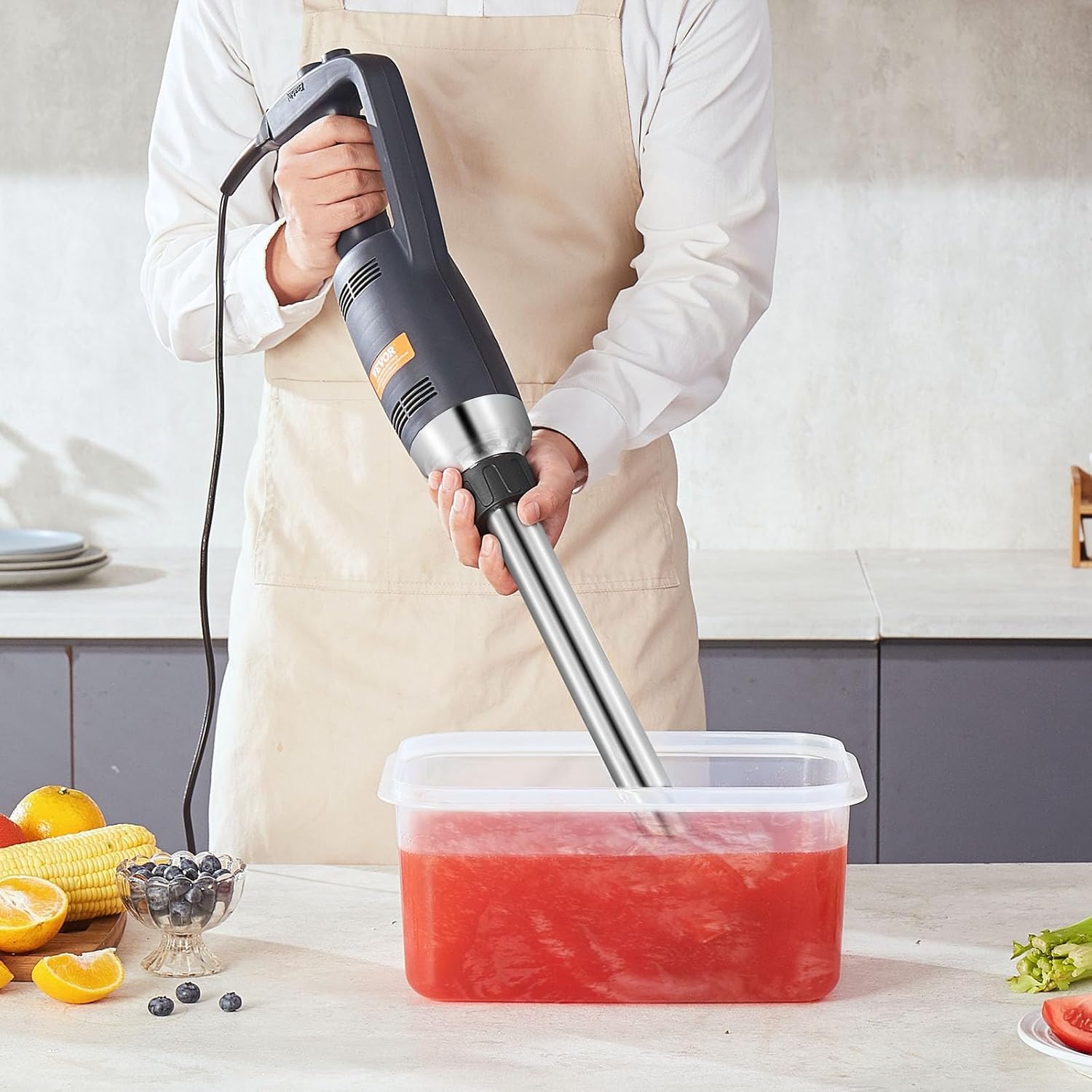 VEVOR 350W Commercial Immersion Blender - Heavy Duty Hand Mixer with 19.7