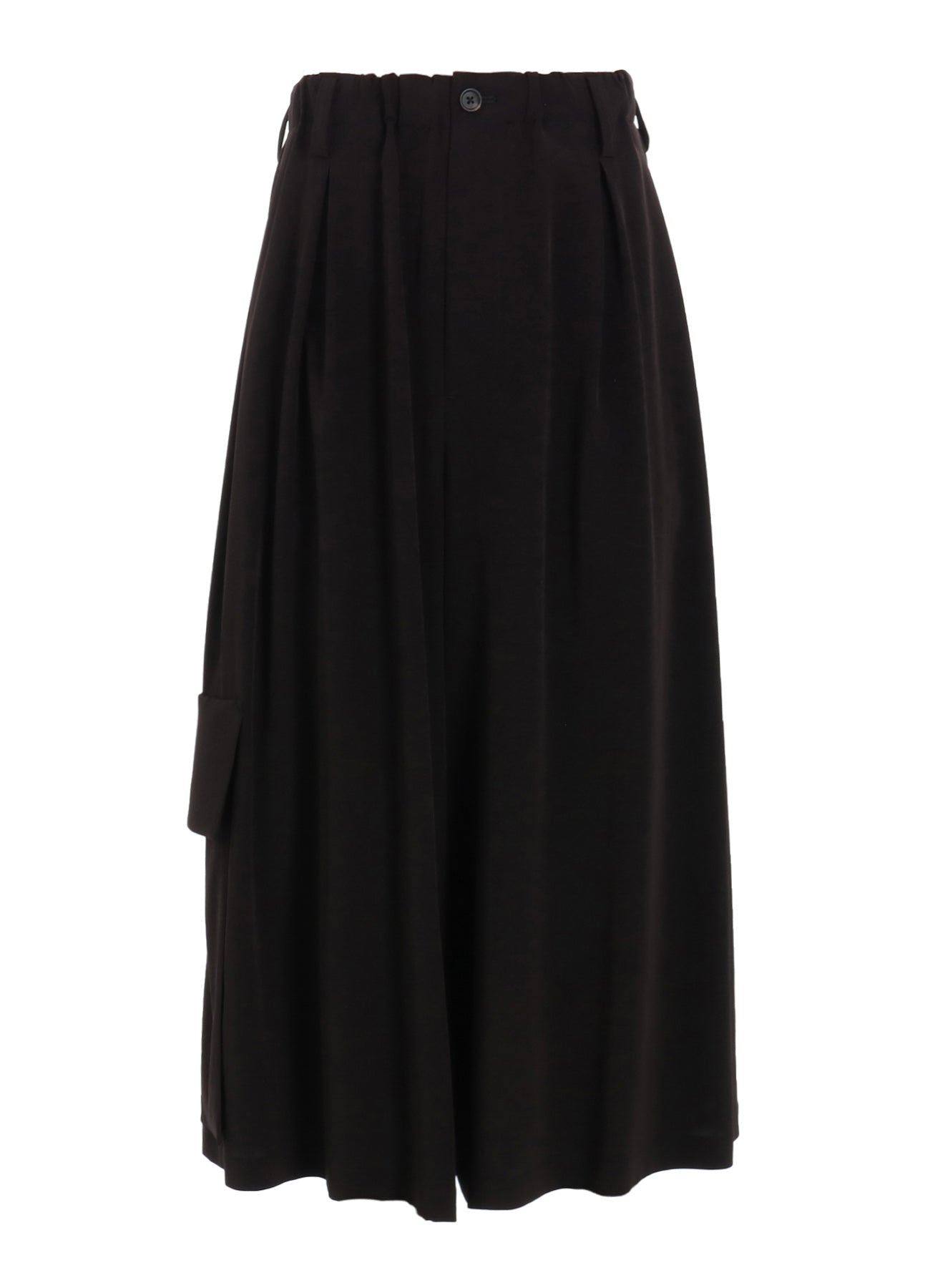 Stylish Crepe de Chine Cropped Wide Pants with Gusseted Flap Pockets - Women's High Waist Loose Fit Trousers for Casual Wear & Office Outfits