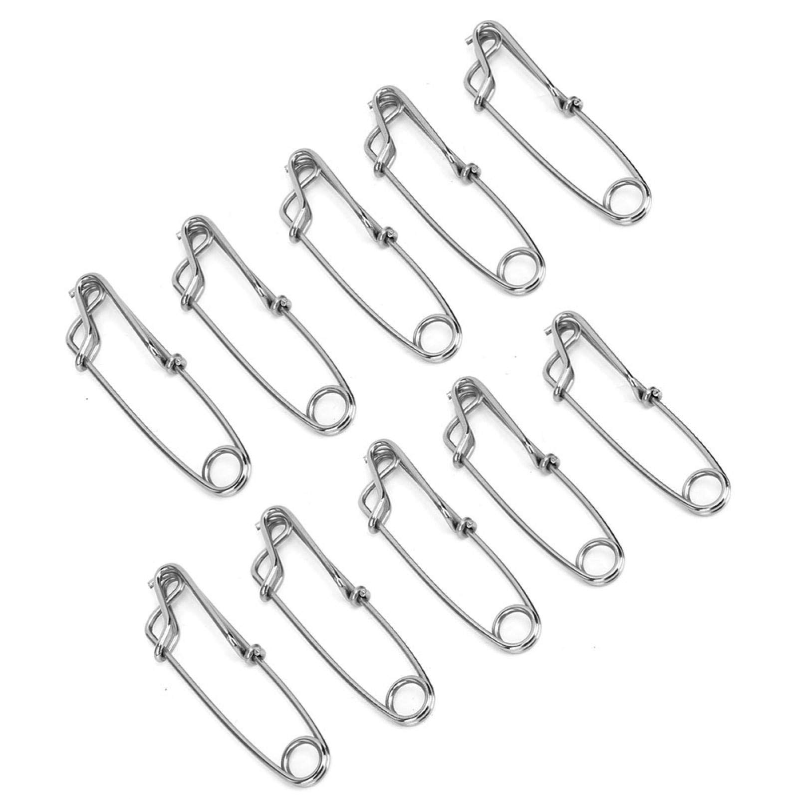 **SALUTUYA 2.6X100mm Tuna Fishing Float Line Clips - 10pcs Heavy Duty Saltwater Fishing Gear for Long Line, Sharking, Crabbing & Shrimping - Durable & Portable for Ocean & Deep Sea Fishing**