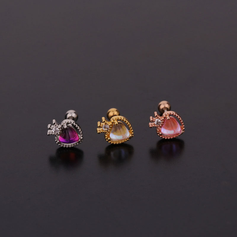 20G Cartilage Tiny Stud Earrings - Flat Back Crystal Earrings for Women | HSPJ258 | Perfect for Daily Wear, Parties & Gifts