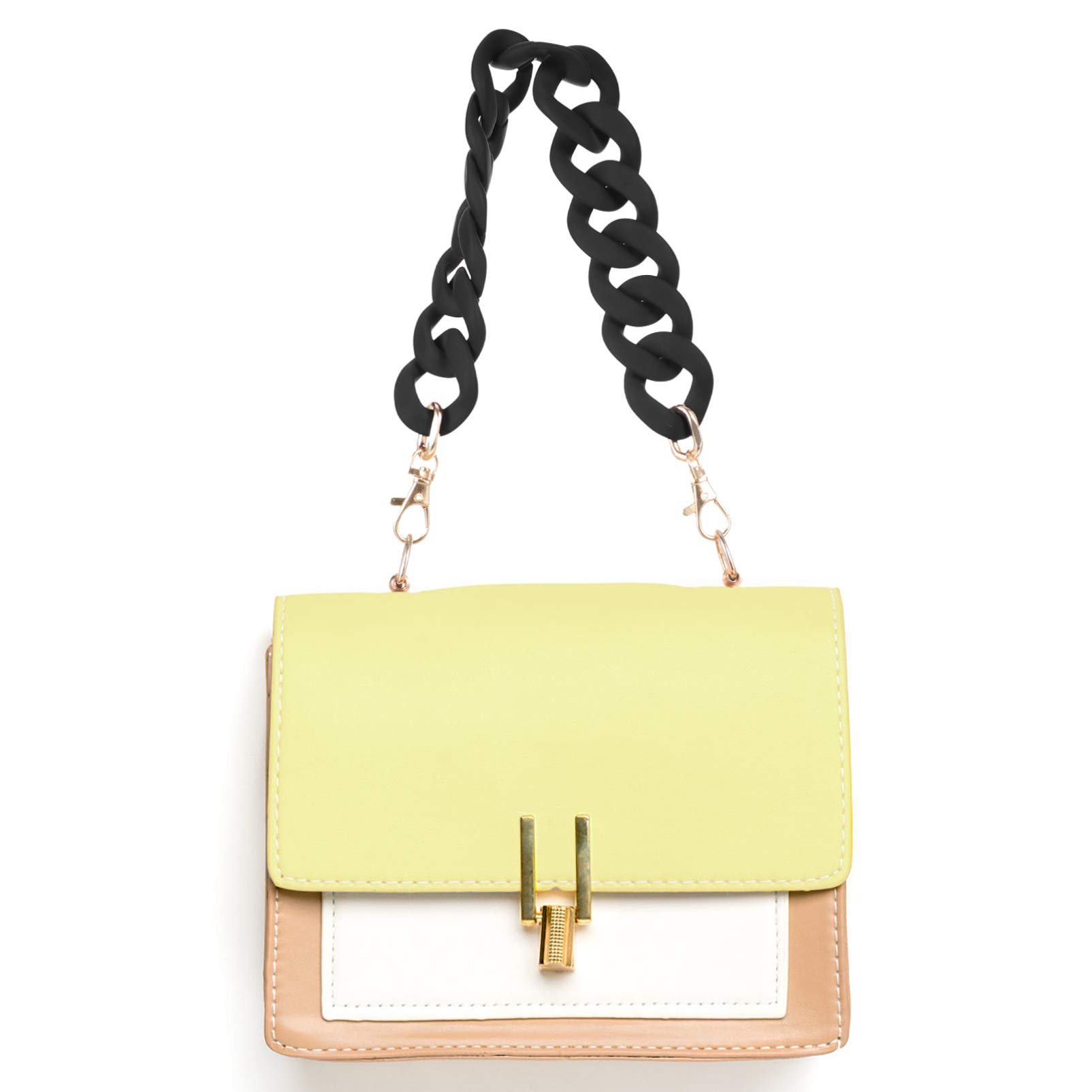 ABOOFAN White Chain Strap Crossbody Bag - Replacement Purse Strap for Handbags & Totes, Durable Plastic Chain Shoulder Strap - Perfect for Casual Outings, Parties & Everyday Use