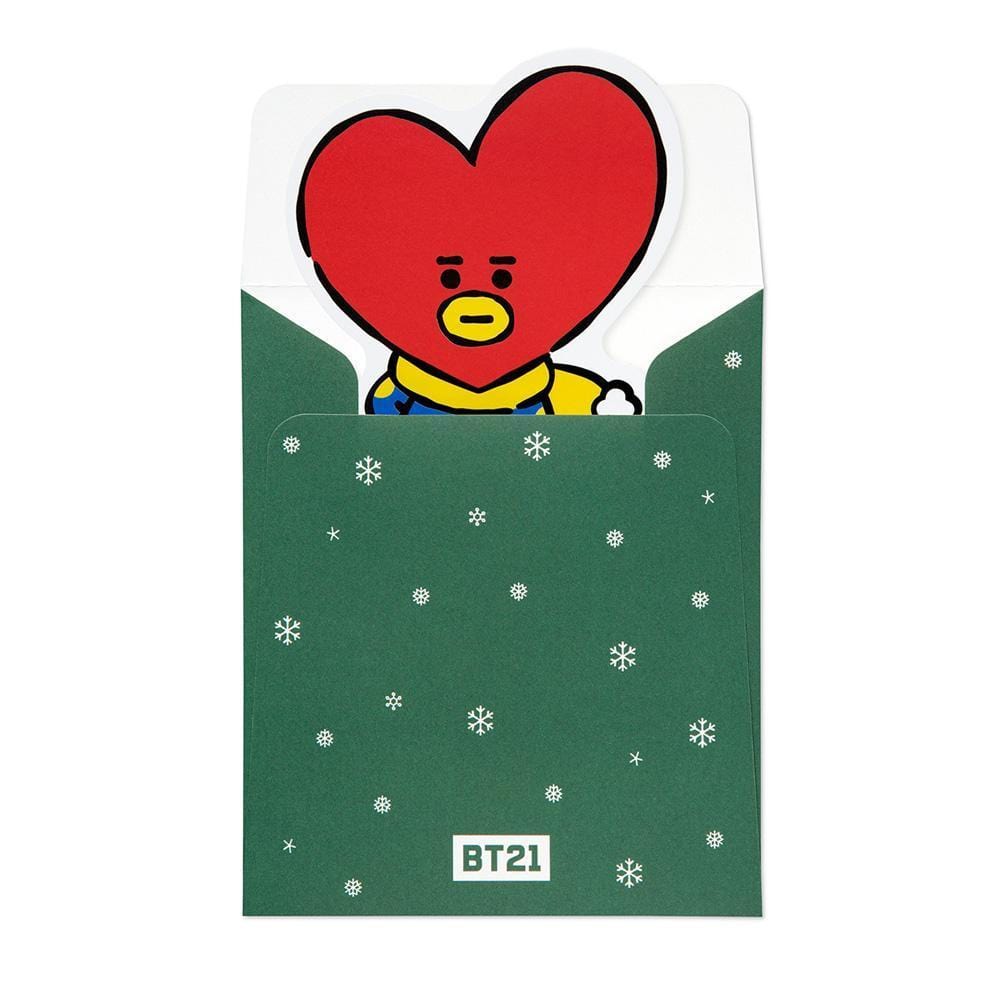 BT21 Winter Message Card - Tata Version | Cute K-Pop Stationery for Fans, Gifts & Collectibles | Perfect for Holidays, Birthdays & Special Occasions