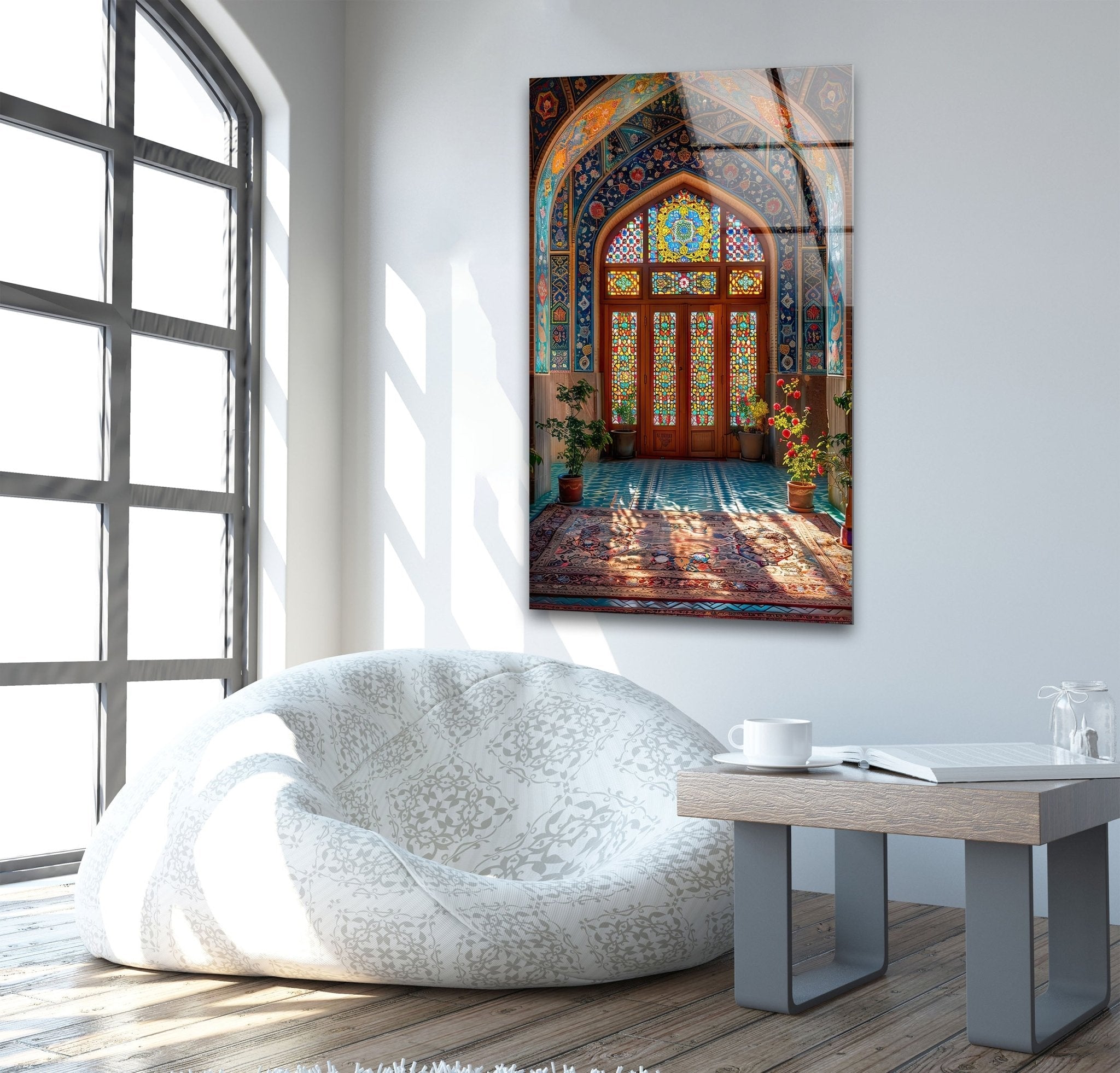 Vibrant Glass Wall Art - Handcrafted Detailed Scene Decor for Living Room, Bedroom & Office - Perfect for Home & Office Interior Design