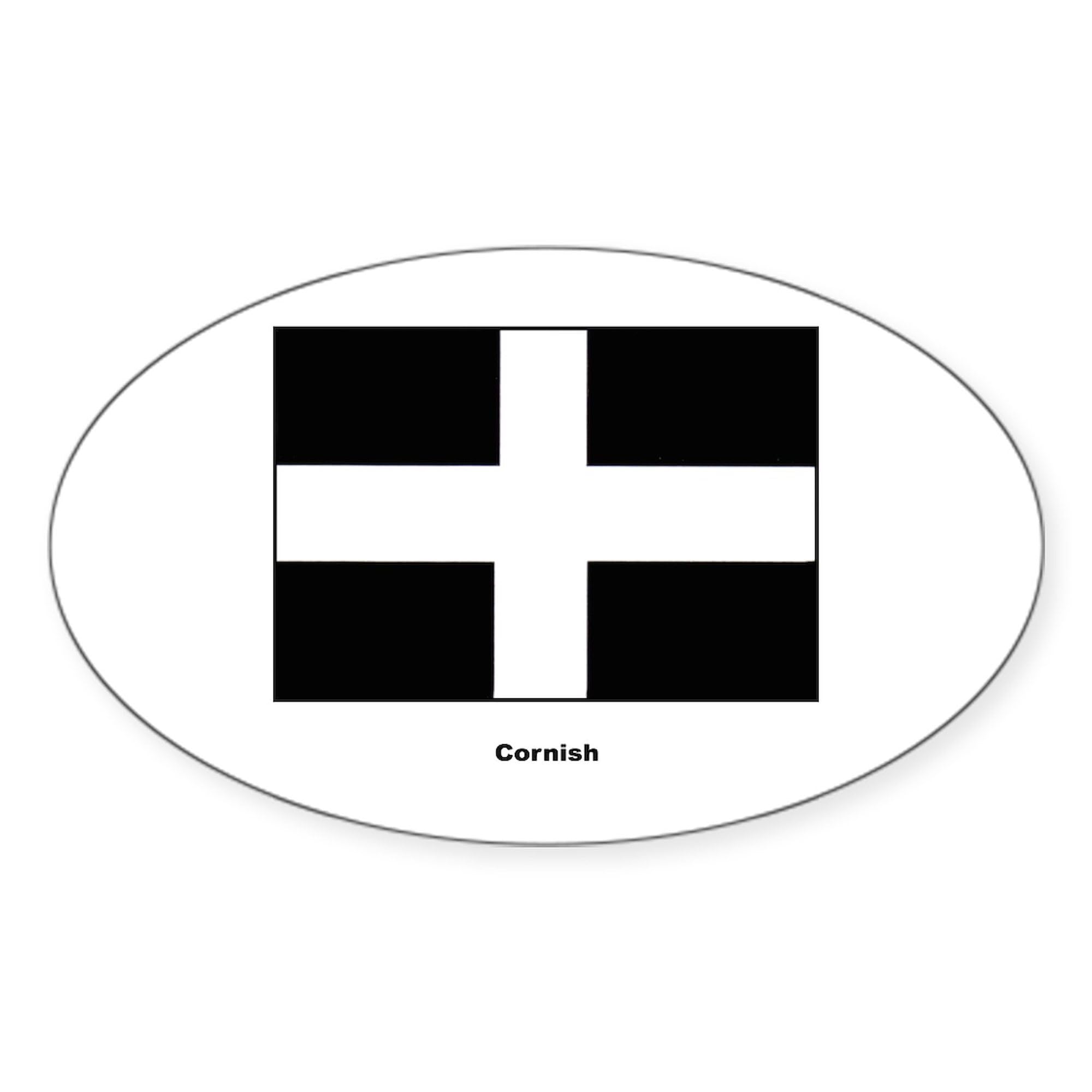 Cornish Cornwall Flag Oval Sticker - Waterproof Vinyl Decal for Cars, Laptops, Windows | Perfect for Bumpers, Travel Gear & Home Decor