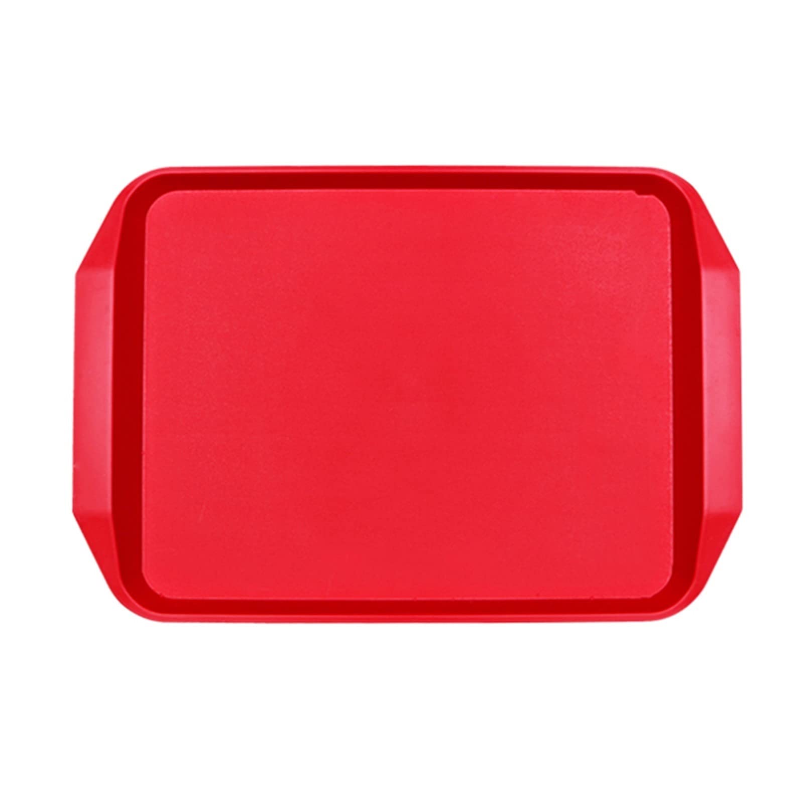 10-Piece Rectangular Plastic Serving Tray Set - Farmhouse Style Snack Platters for Breakfast, Party & Home Decor (Red) - Perfect for Entertaining, Dining & Stylish Storage
