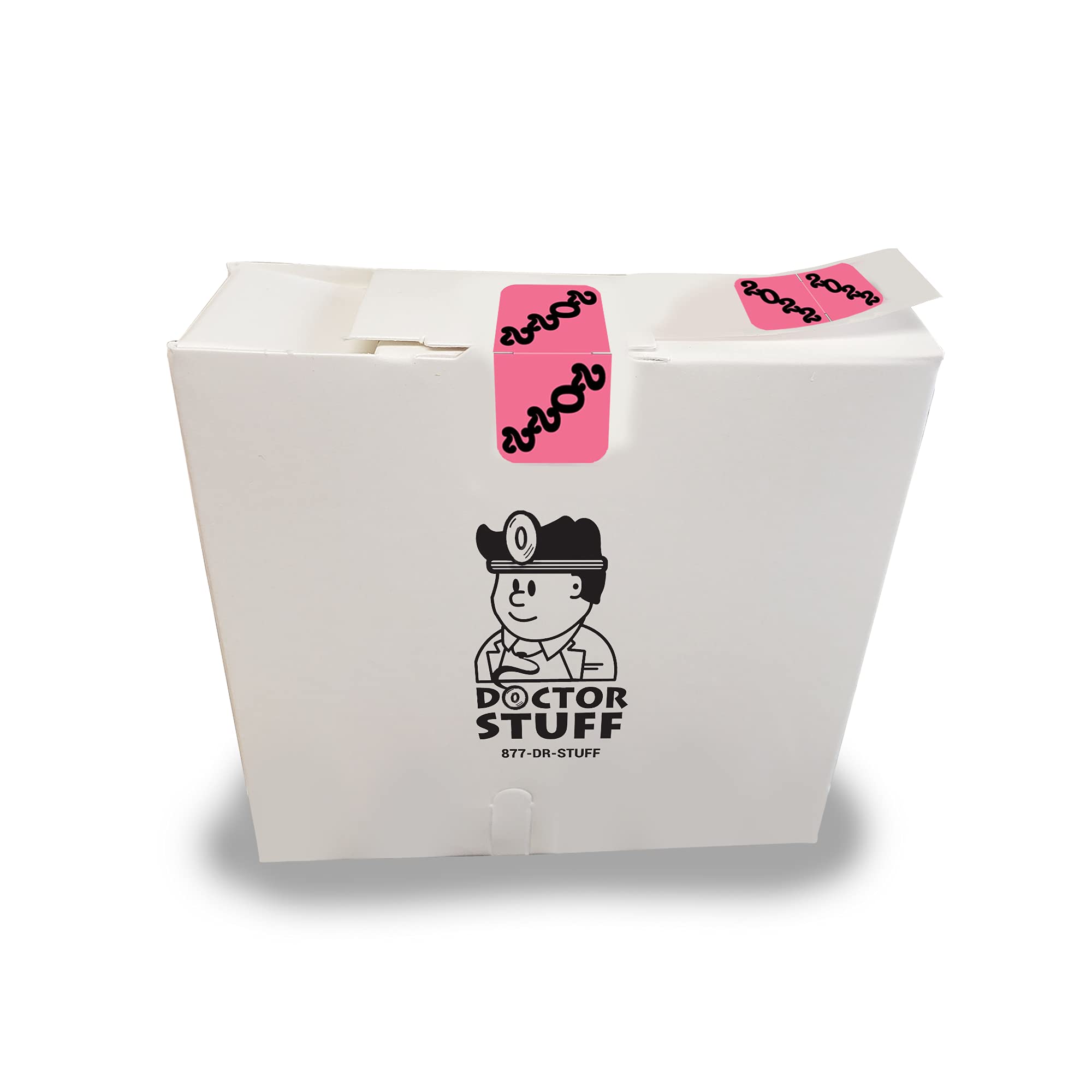 Doctor Stuff - 2022 Year Stickers for File Folders, Jeter Compatible Series, Pink & Black End Tab Labels, 500/Roll (3/4