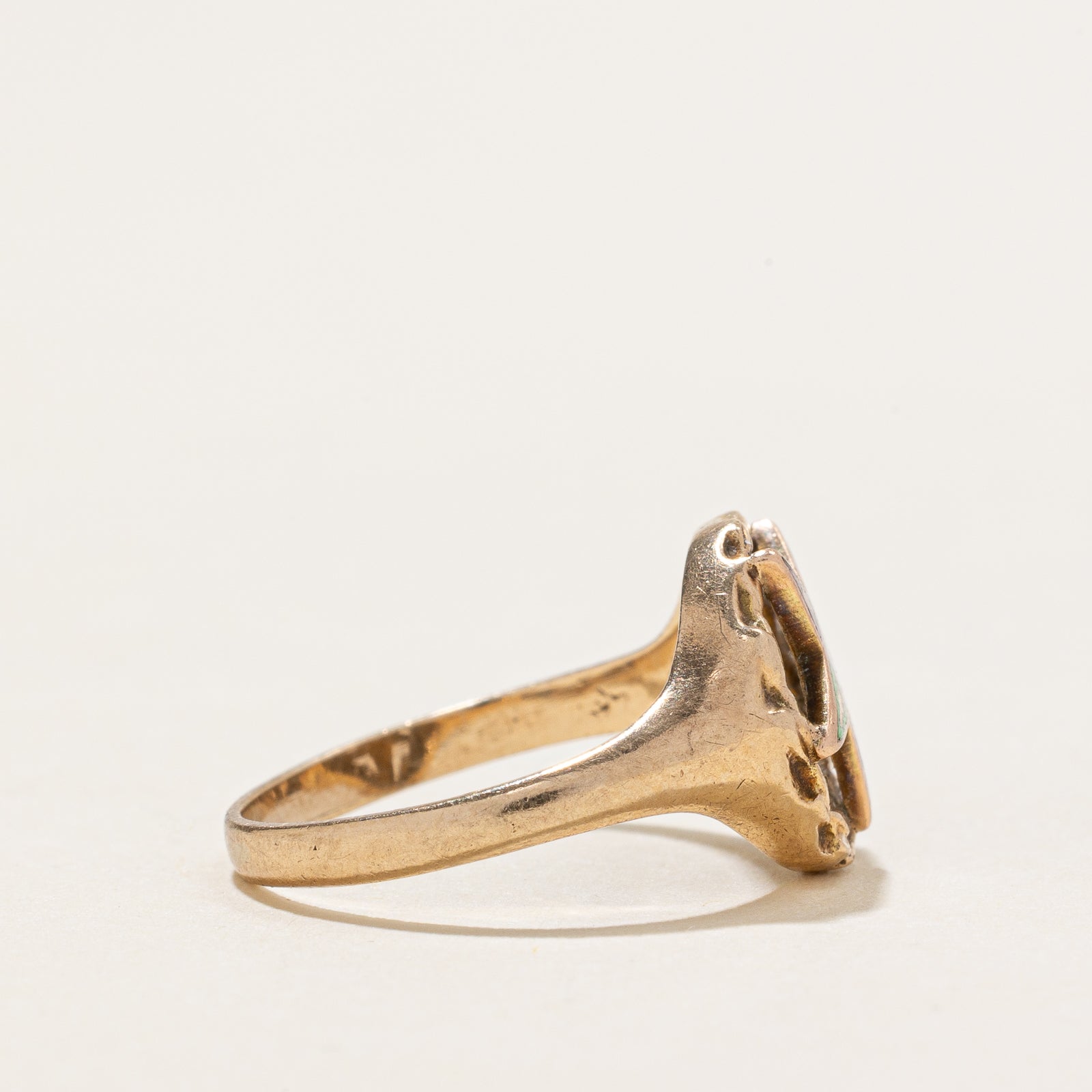 10K Yellow Gold Order of the Eastern Star Ring - Size 4 | Masonic Jewelry for Women, Perfect for Fraternal Events & Special Occasions