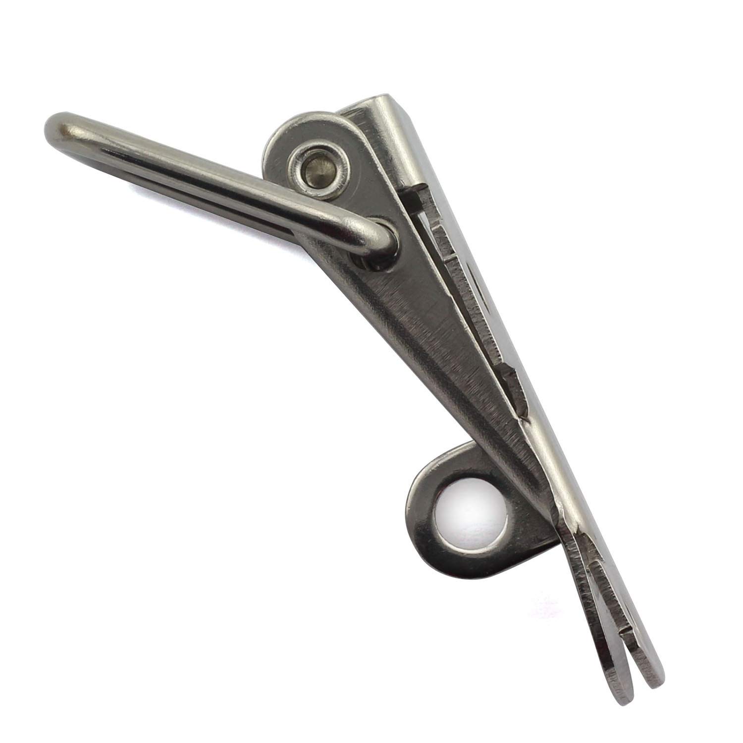 Stainless Steel Spring Loaded Latch Catch - 2 Pack Toggle Lock Hasp for Cabinet, Box & Suitcase Security (58mm) | Durable Duckbill Tension Lock for Home, Office & Travel Use