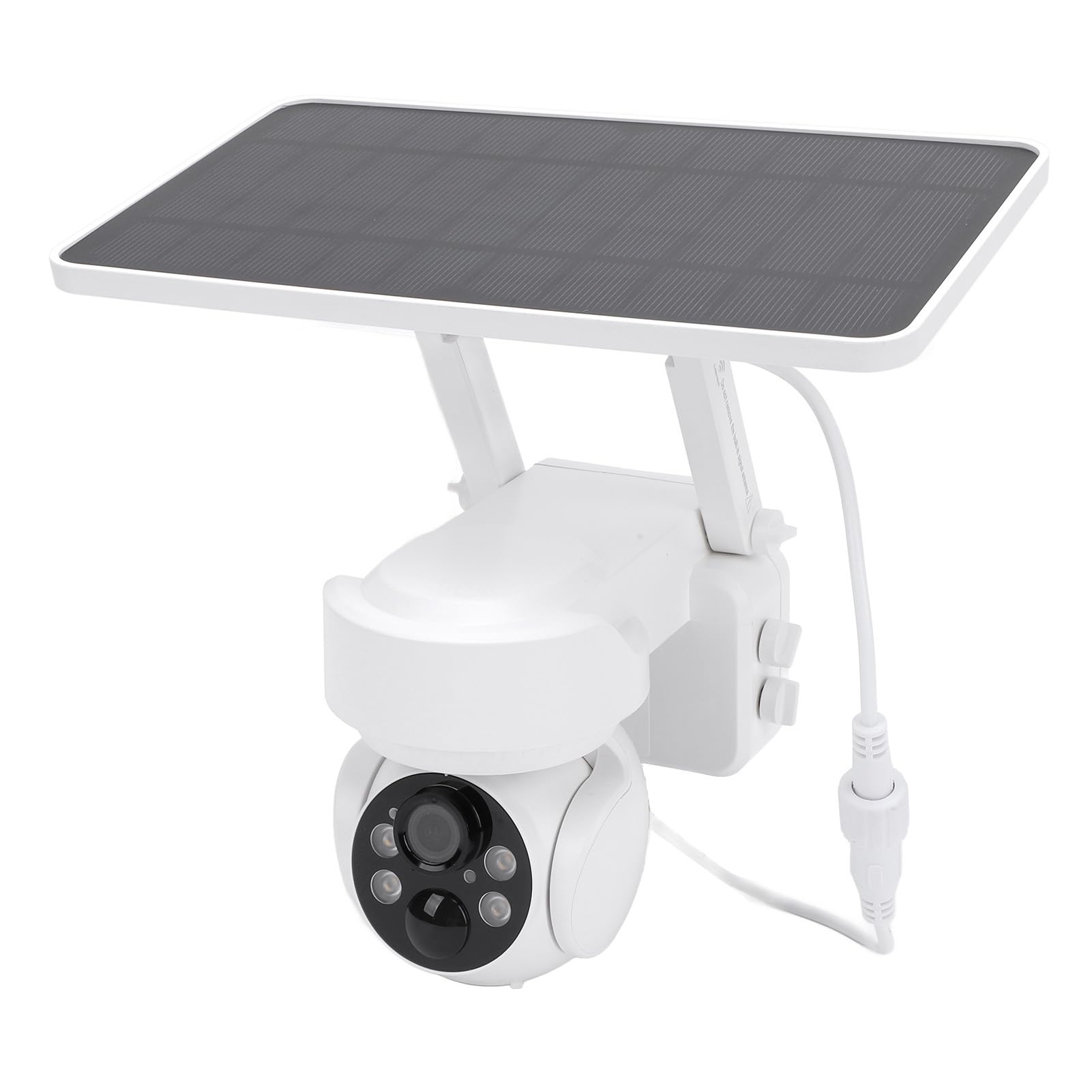 2MP Outdoor Wireless WiFi Security Camera - Solar/Battery Powered, 360° Viewing, Night Vision, Dual Light, Full Color for Home & Business Surveillance - Perfect for Backyard, Garage, and Front Door Monitoring
