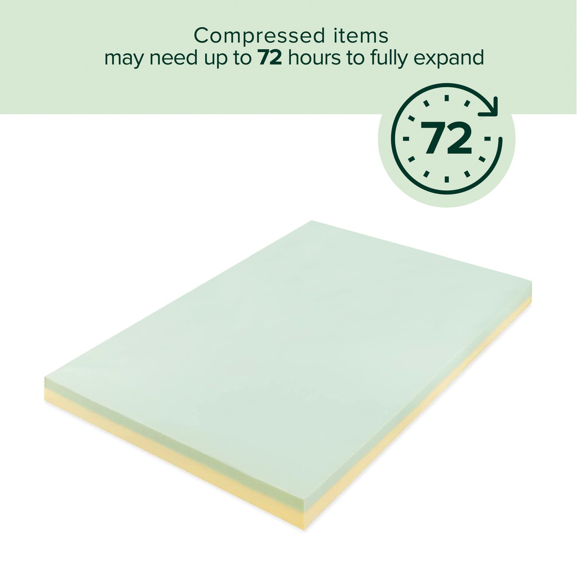 ZINUS 4 Inch Green Tea Memory Foam Mattress Topper - Twin Size, Pressure Relieving, CertiPUR-US Certified for Back Pain Relief & Better Sleep - Perfect for Guest Beds, Dorm Rooms & Home Comfort