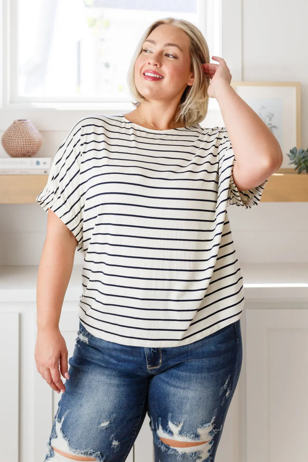Stylish Striped Women's Top - Fashionable Casual & Party Wear | Perfect for Everyday Outfits, Office, and Social Gatherings