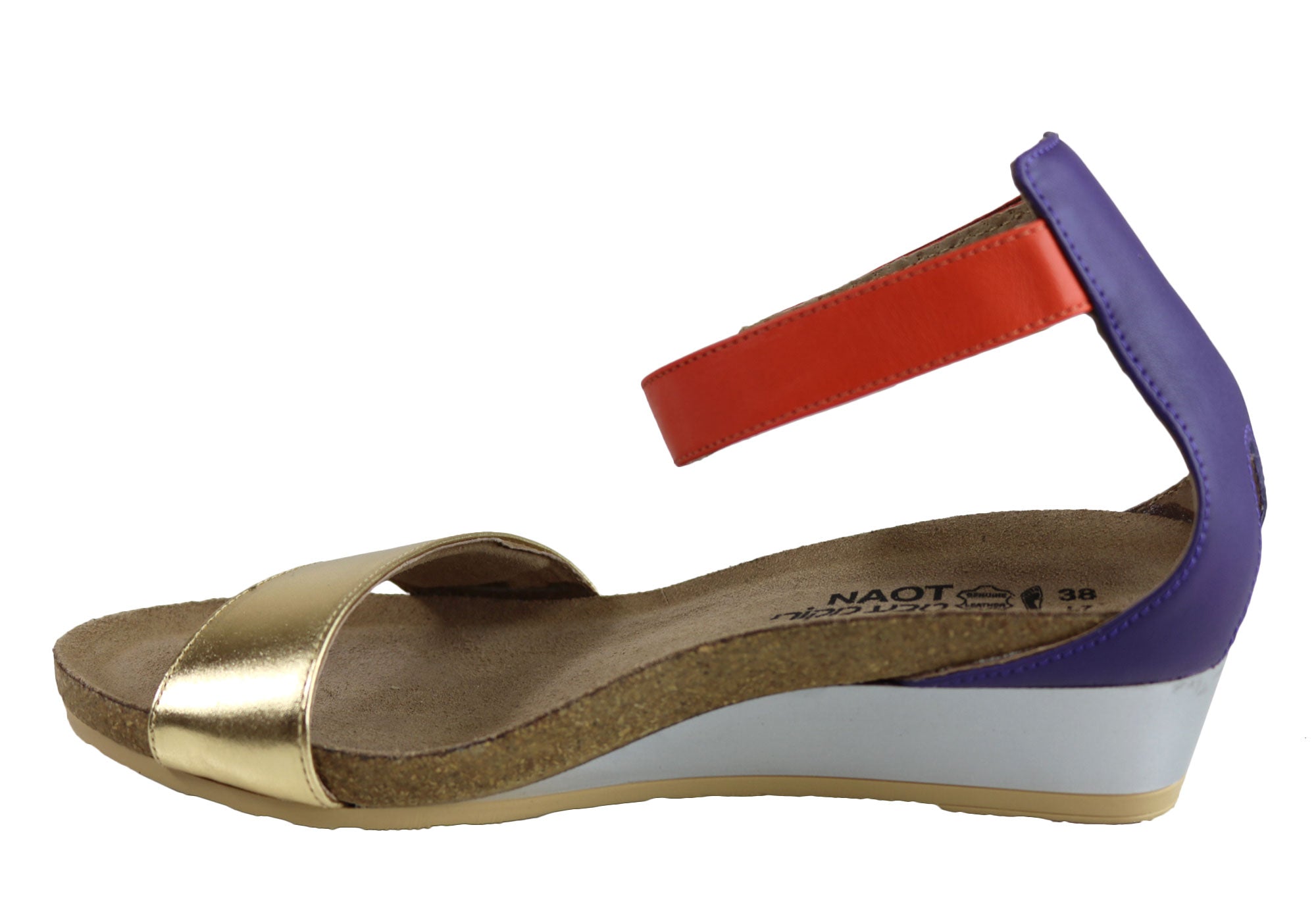 Naot Pixie Women's Leather Comfortable Cushioned Wedge Sandals - Stylish & Supportive Footwear for Walking, Travel & Summer Outfits