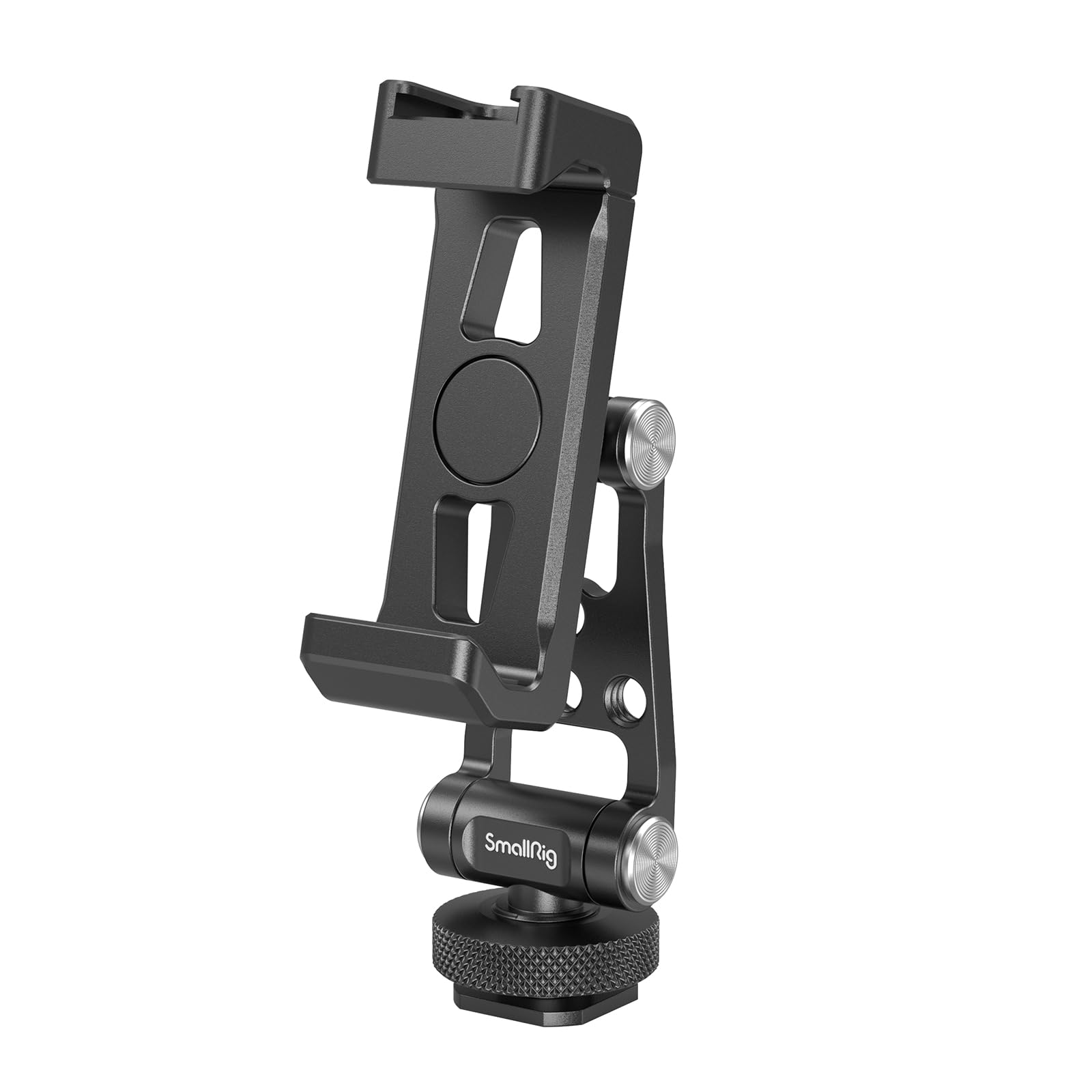 SMALLRIG Universal Metal Phone Mount with Cold Shoe Mount - Adjustable Smartphone Tripod Adapter for iPhone 15/14, Samsung Galaxy & More | Perfect for Vlogging, Live Streaming & Photography (Model 4382)