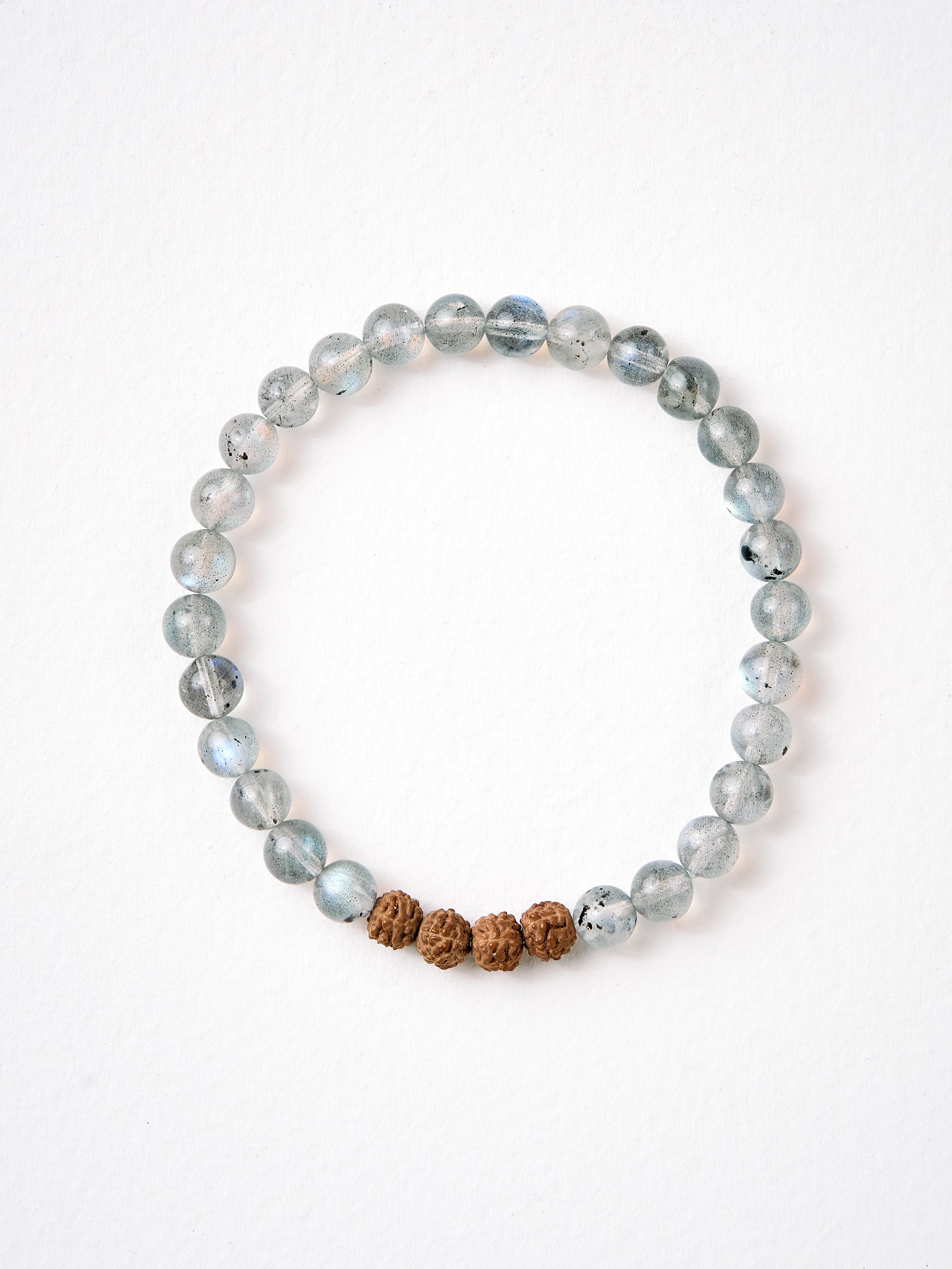 Labradorite Mala Bead Bracelet - 108 Healing Gemstone Meditation Prayer Beads for Yoga, Mindfulness & Spiritual Practice