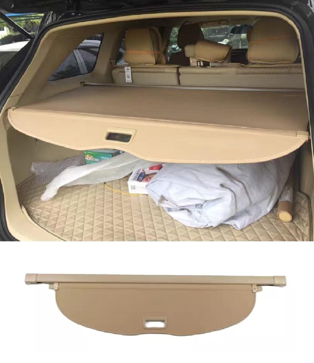 Retractable Cargo Cover for Honda Pilot 2003-2008 | All-Weather Trunk Shade | Privacy Screen & Security Protection | Beige Tonneau Cover | Perfect for Road Trips, Grocery Hauling & Vehicle Organization