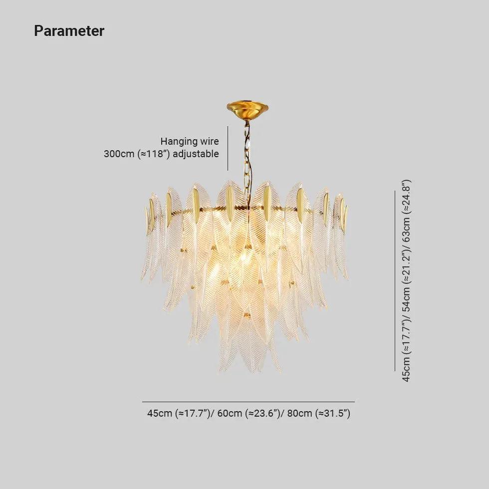 Elegant Gold Crystal Leaf-Shaped Pendant Light - Modern Chandelier for Dining Room, Living Room & Bedroom Lighting