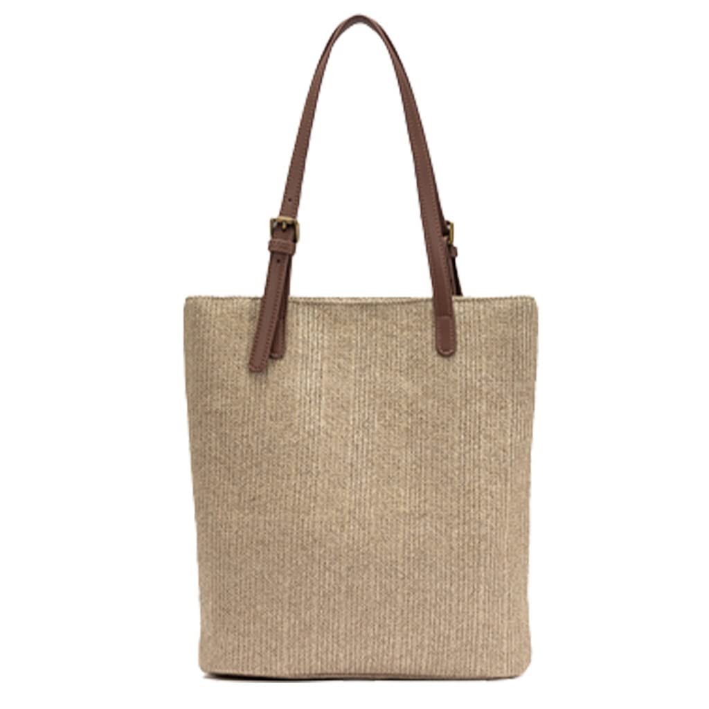 Women's Large Capacity Straw Shoulder Bag - Braided Bucket Handbag for Casual Outings, Beach, and Shopping (Color: A)